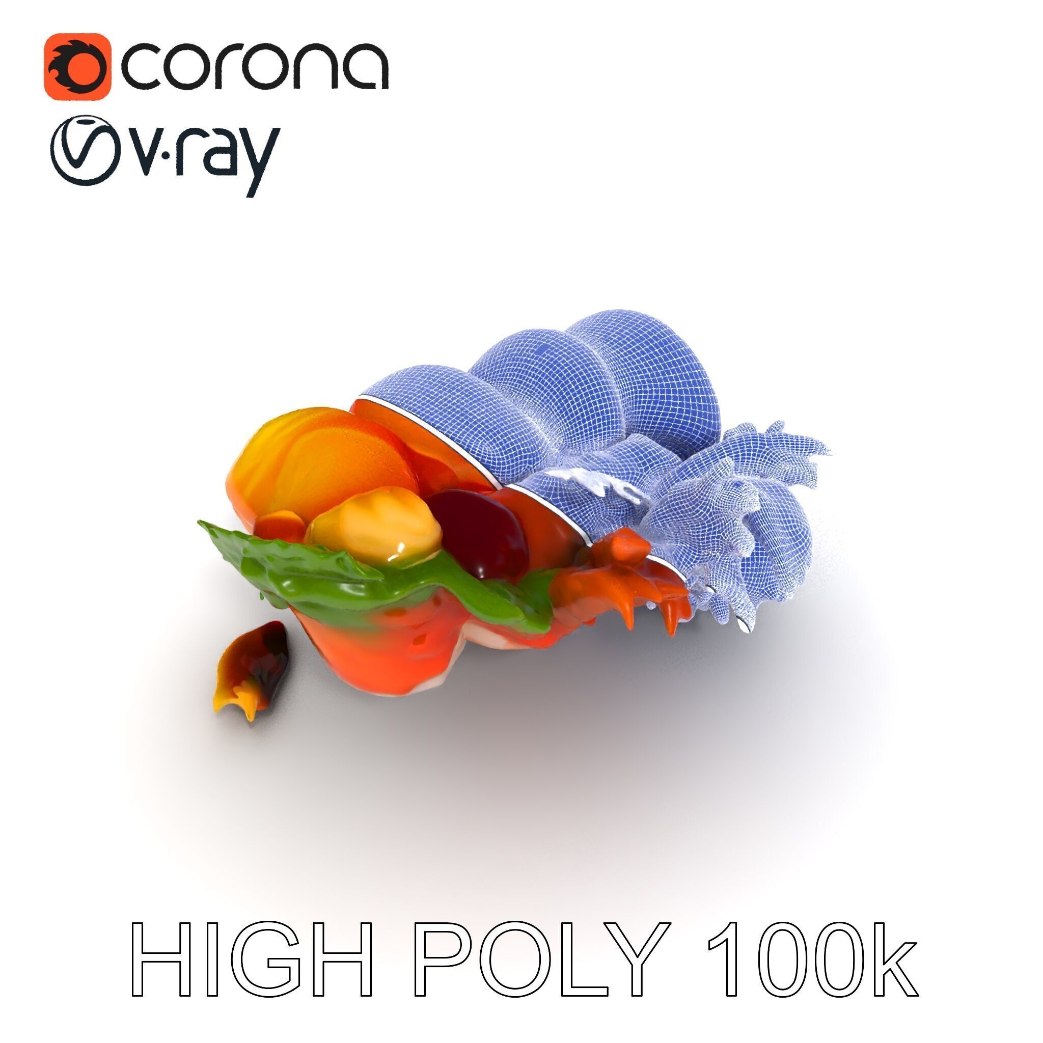 Gourmet Sushi Plate D Model Pack Low-poly 3D model_20