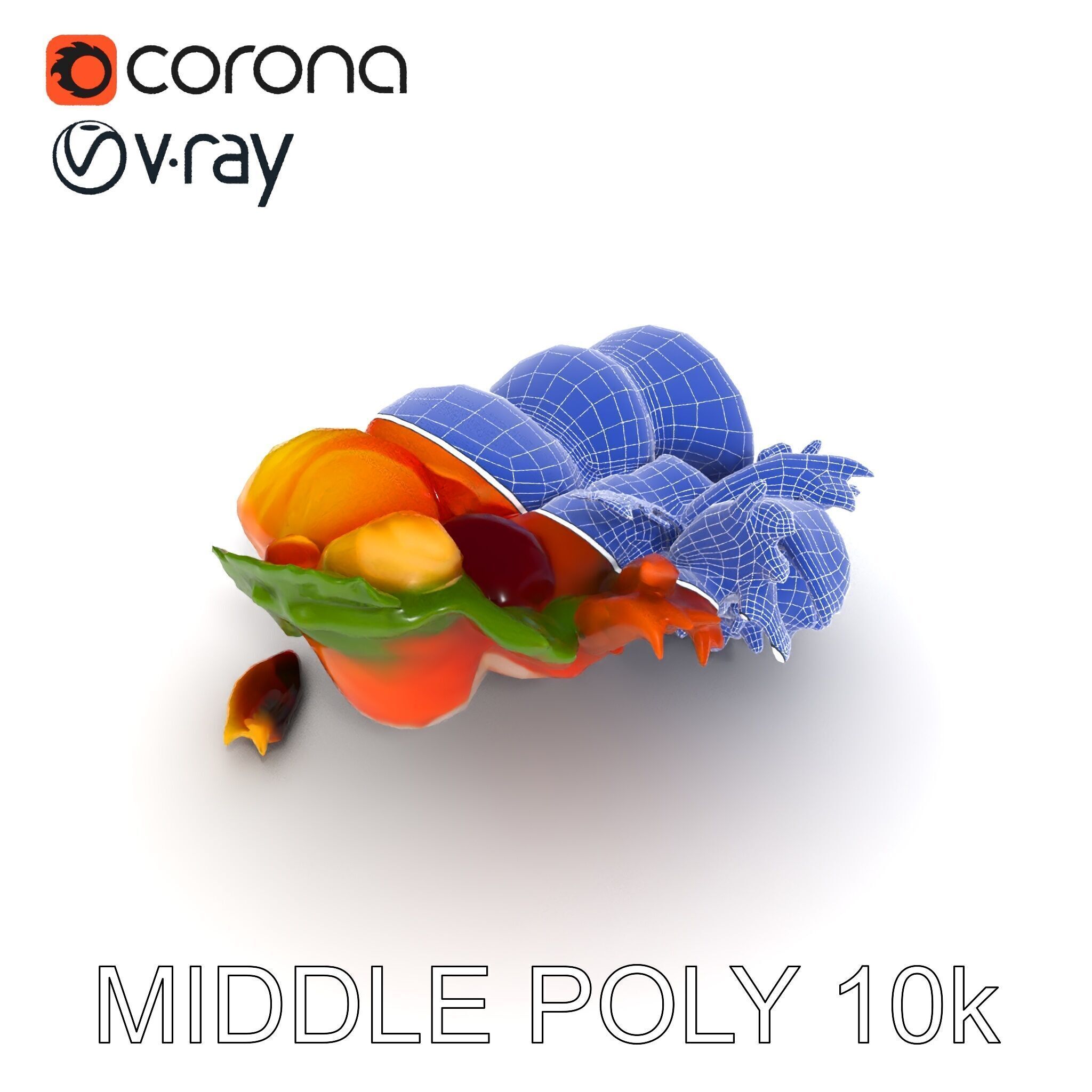 Gourmet Sushi Plate D Model Pack Low-poly 3D model_9