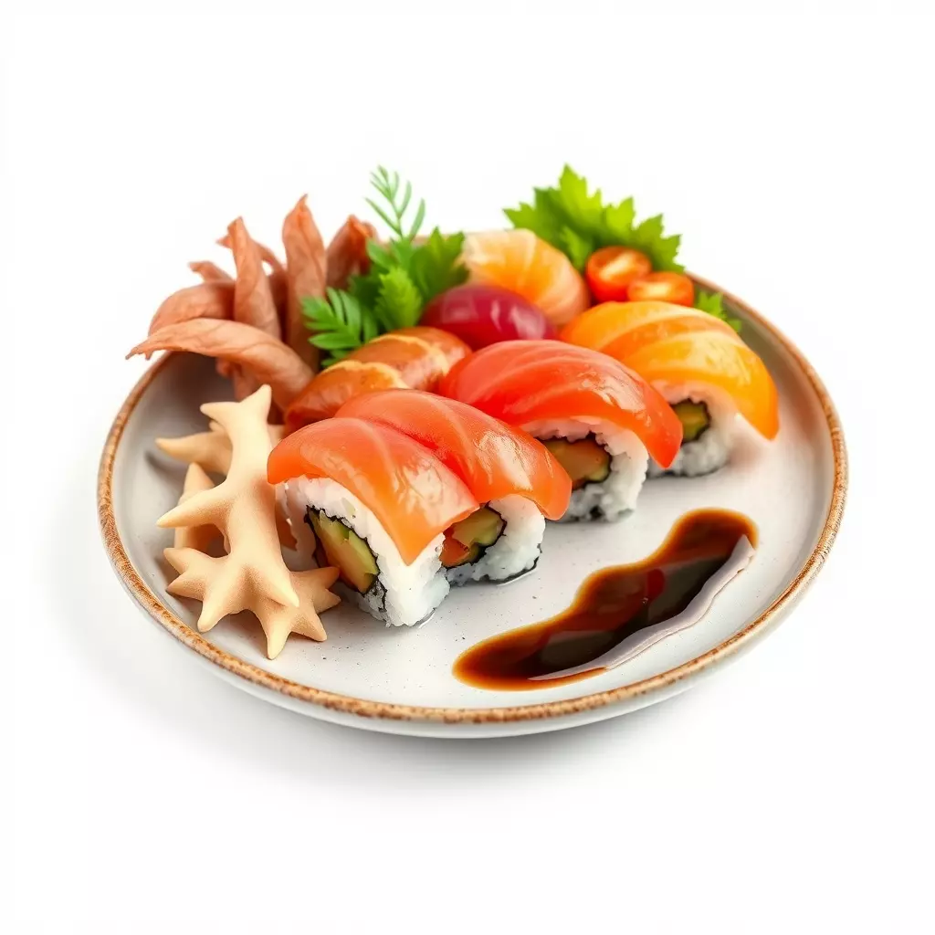 Gourmet Sushi Plate D Model Pack Low-poly 3D model_0