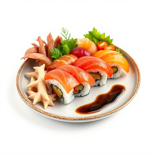 Gourmet Sushi Plate D Model Pack Low-poly 3D model