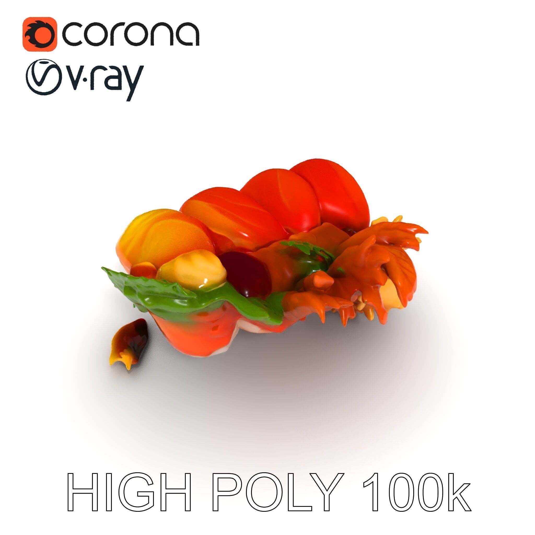 Gourmet Sushi Plate D Model Pack Low-poly 3D model_17