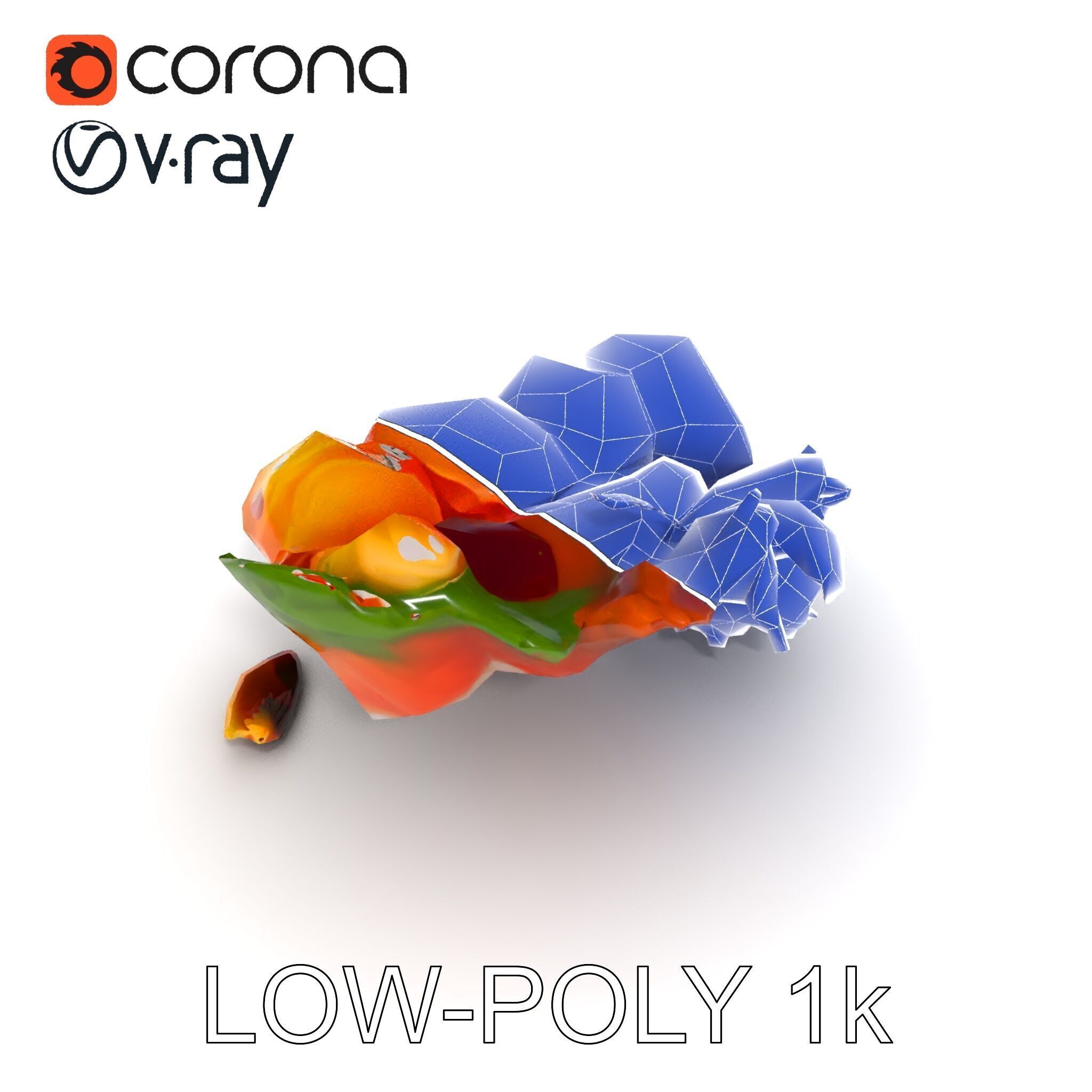 Gourmet Sushi Plate D Model Pack Low-poly 3D model_19