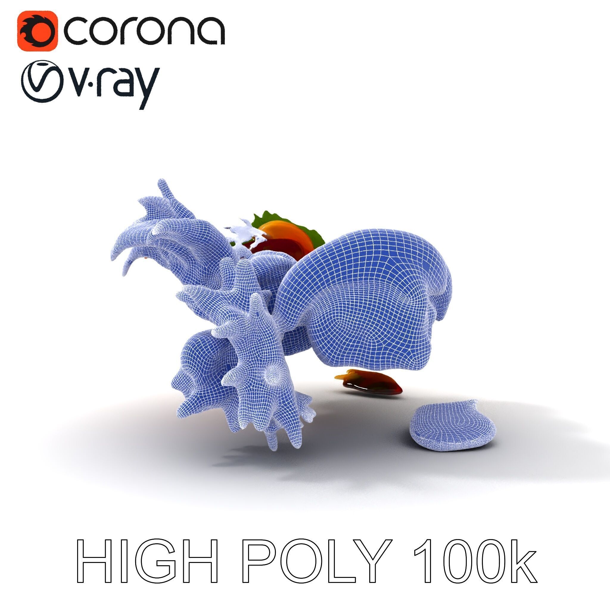 Gourmet Sushi Plate D Model Pack Low-poly 3D model_35