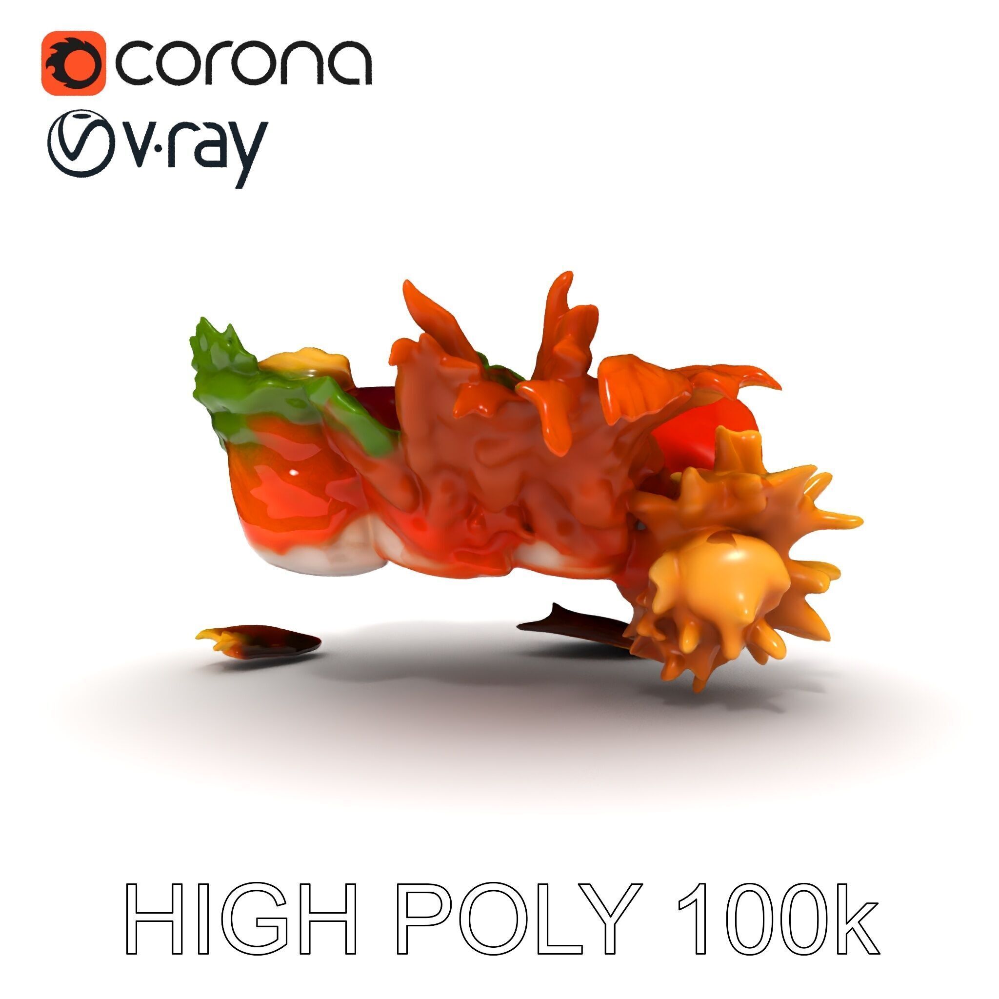 Gourmet Sushi Plate D Model Pack Low-poly 3D model_34