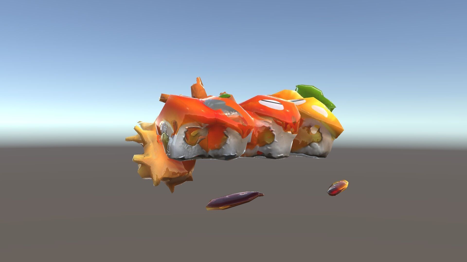 Gourmet Sushi Plate D Model Pack Low-poly 3D model_16