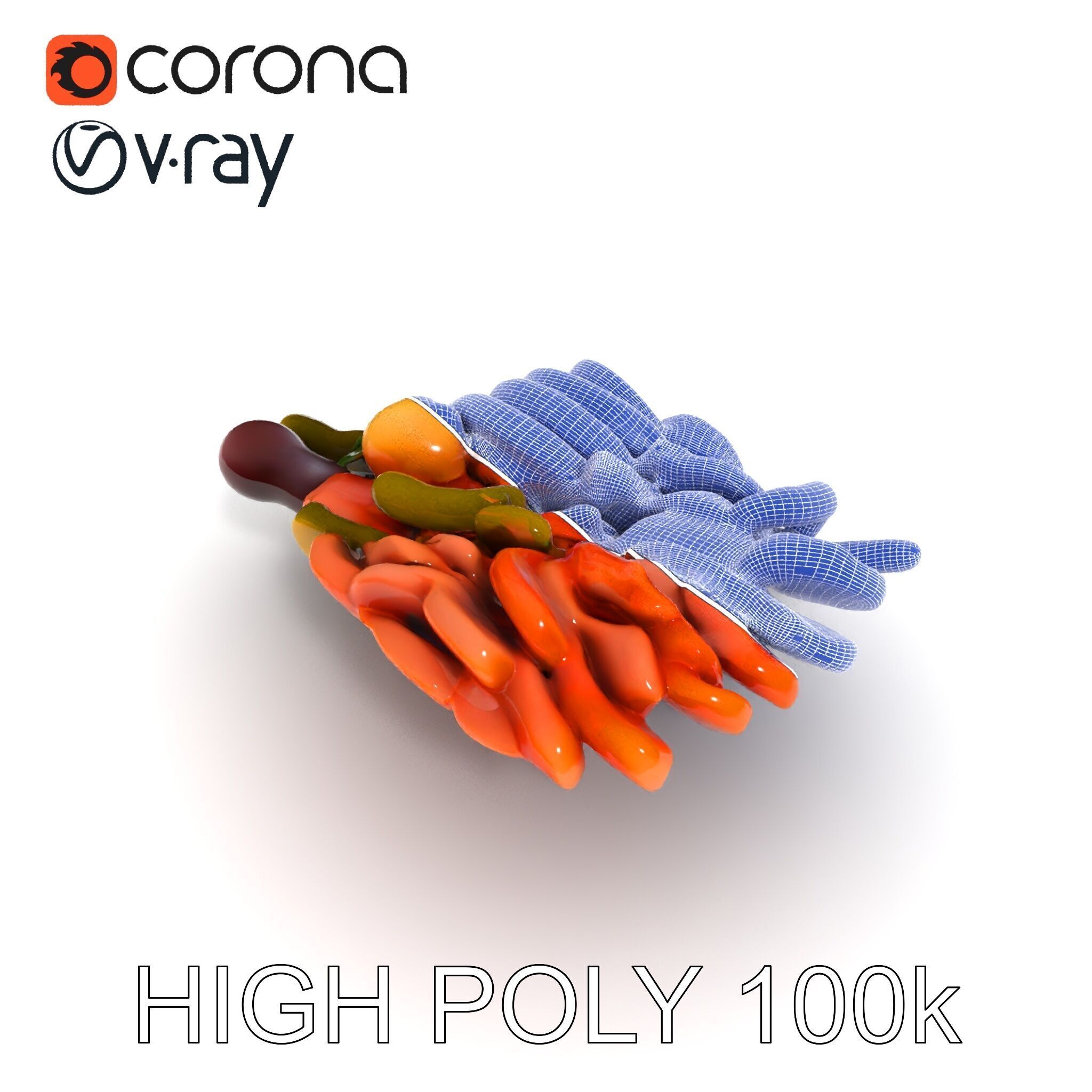 Charcuterie Platter D Model Pack Low-poly 3D model_11