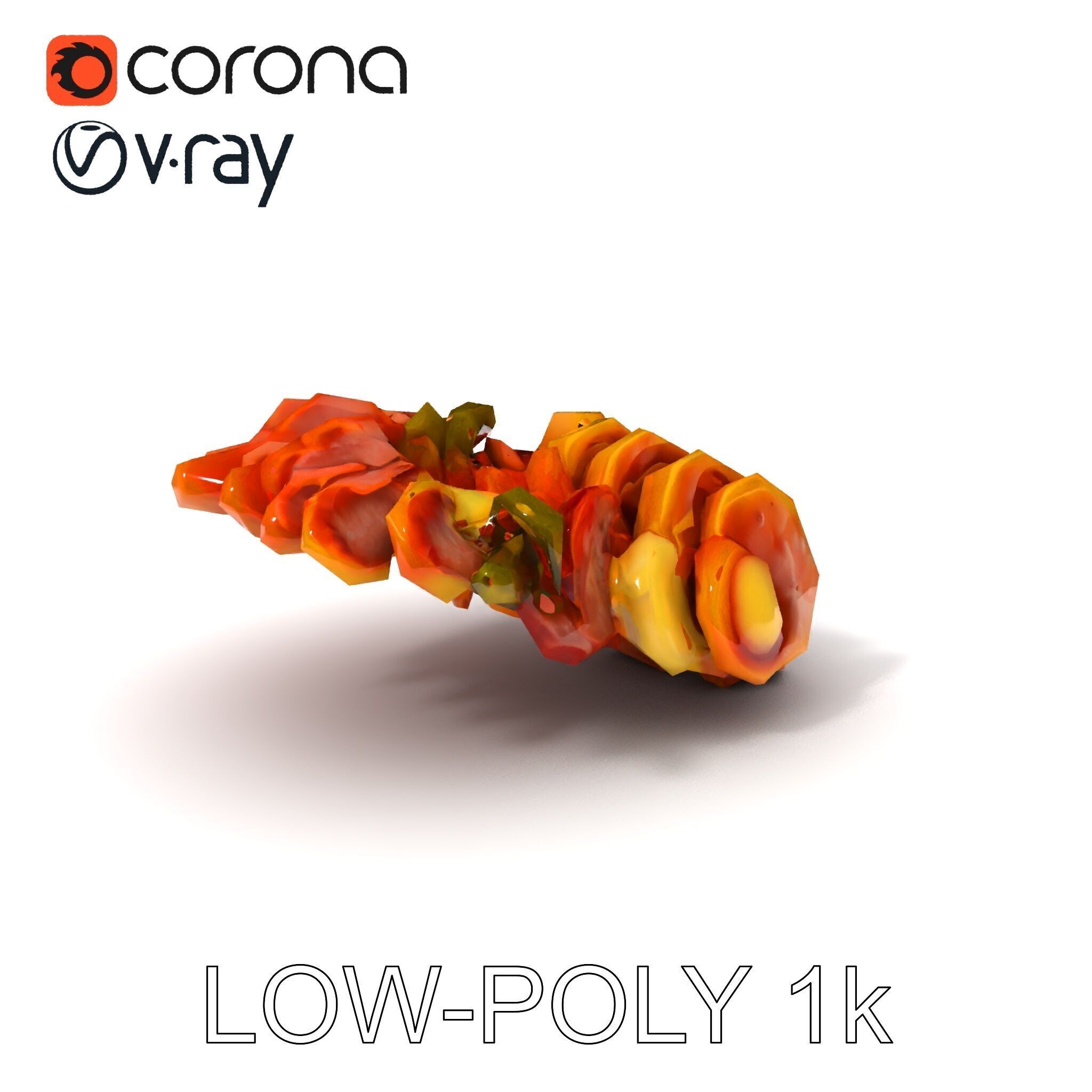 Charcuterie Platter D Model Pack Low-poly 3D model_31