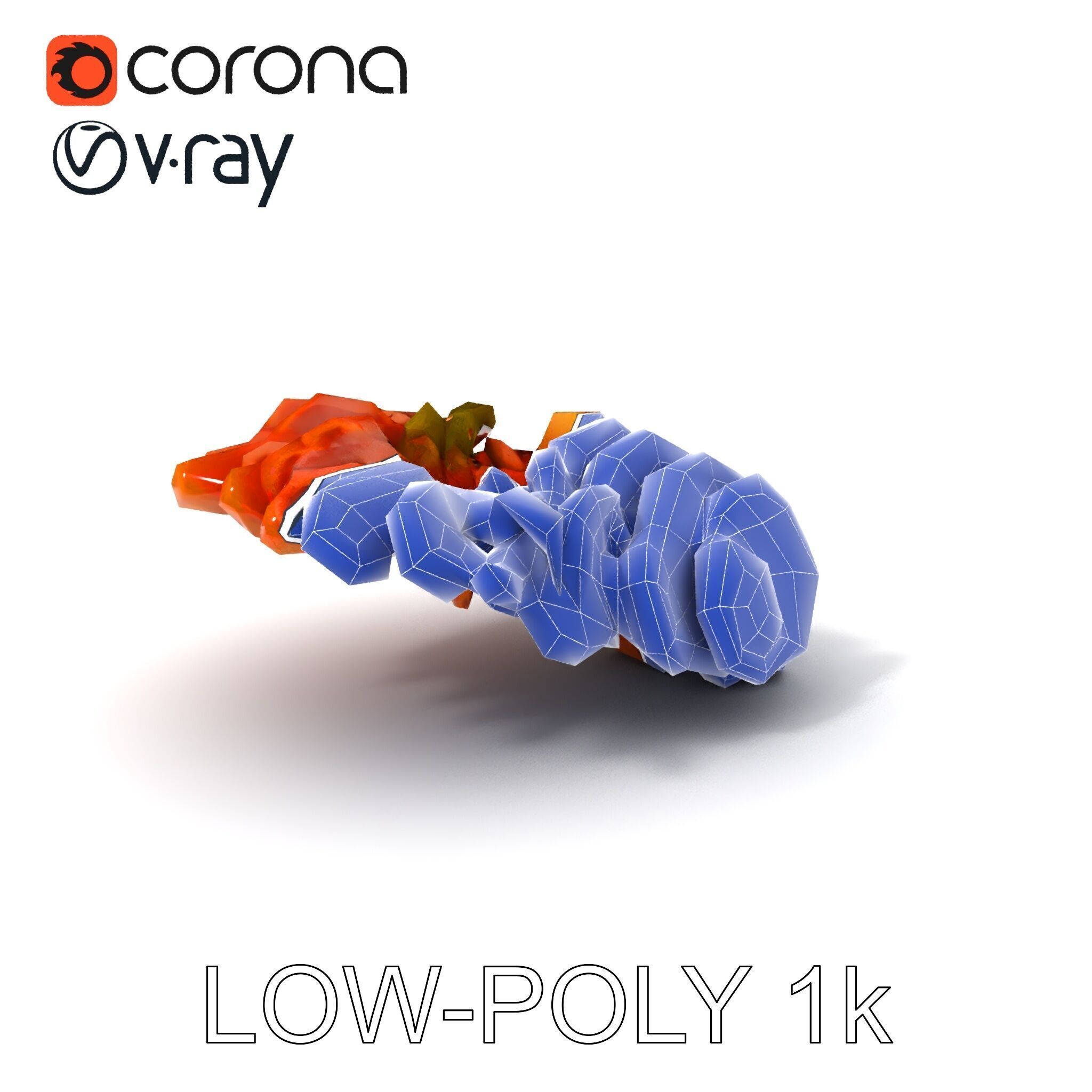 Charcuterie Platter D Model Pack Low-poly 3D model_18