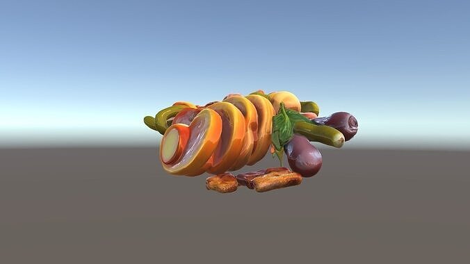 Charcuterie Platter D Model Pack Low-poly 3D model 5
