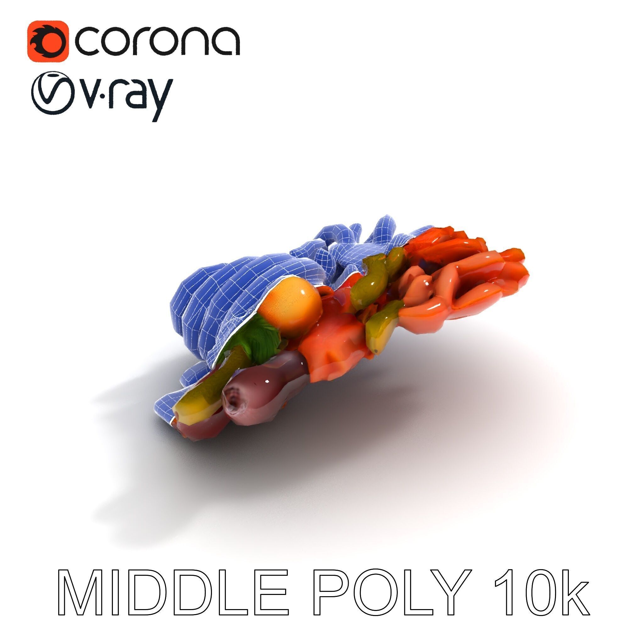 Charcuterie Platter D Model Pack Low-poly 3D model_14