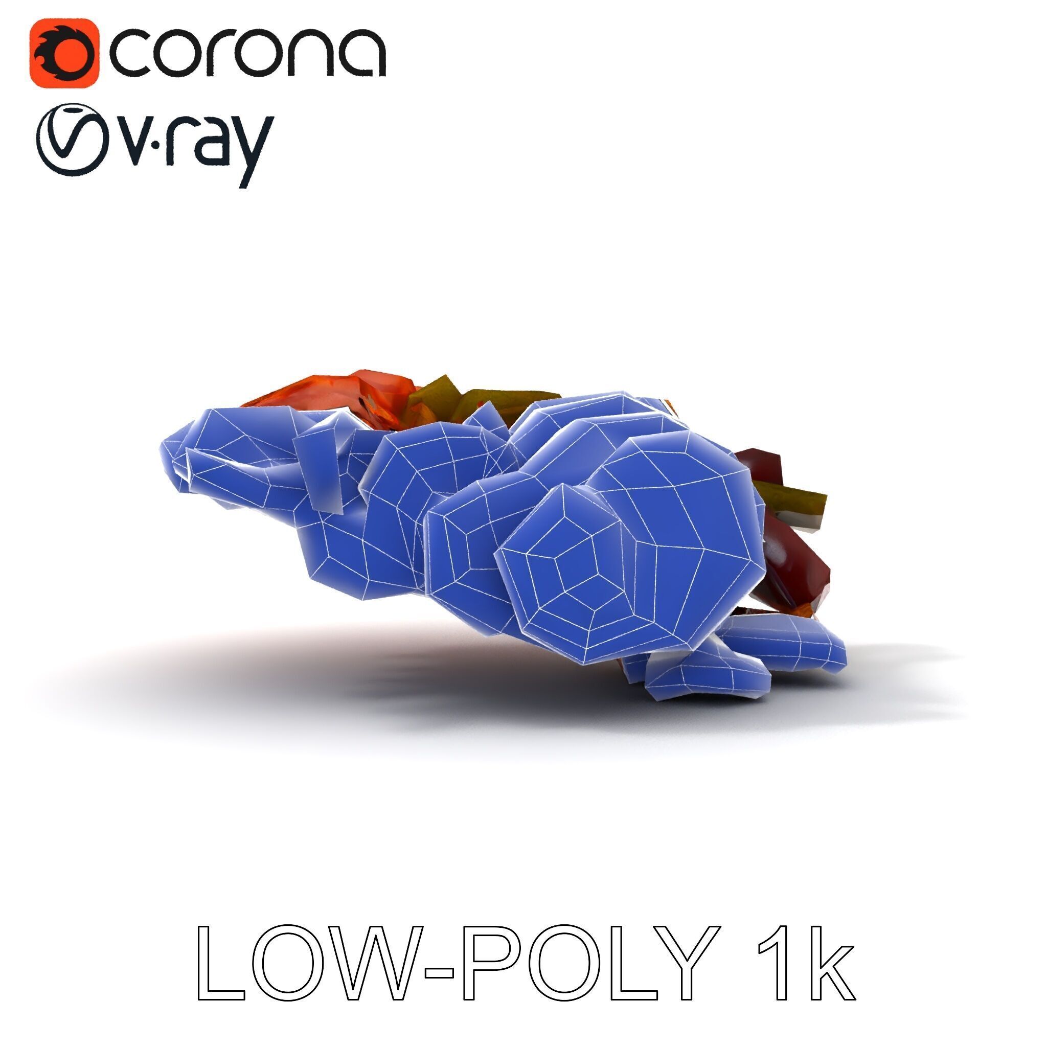 Charcuterie Platter D Model Pack Low-poly 3D model_24