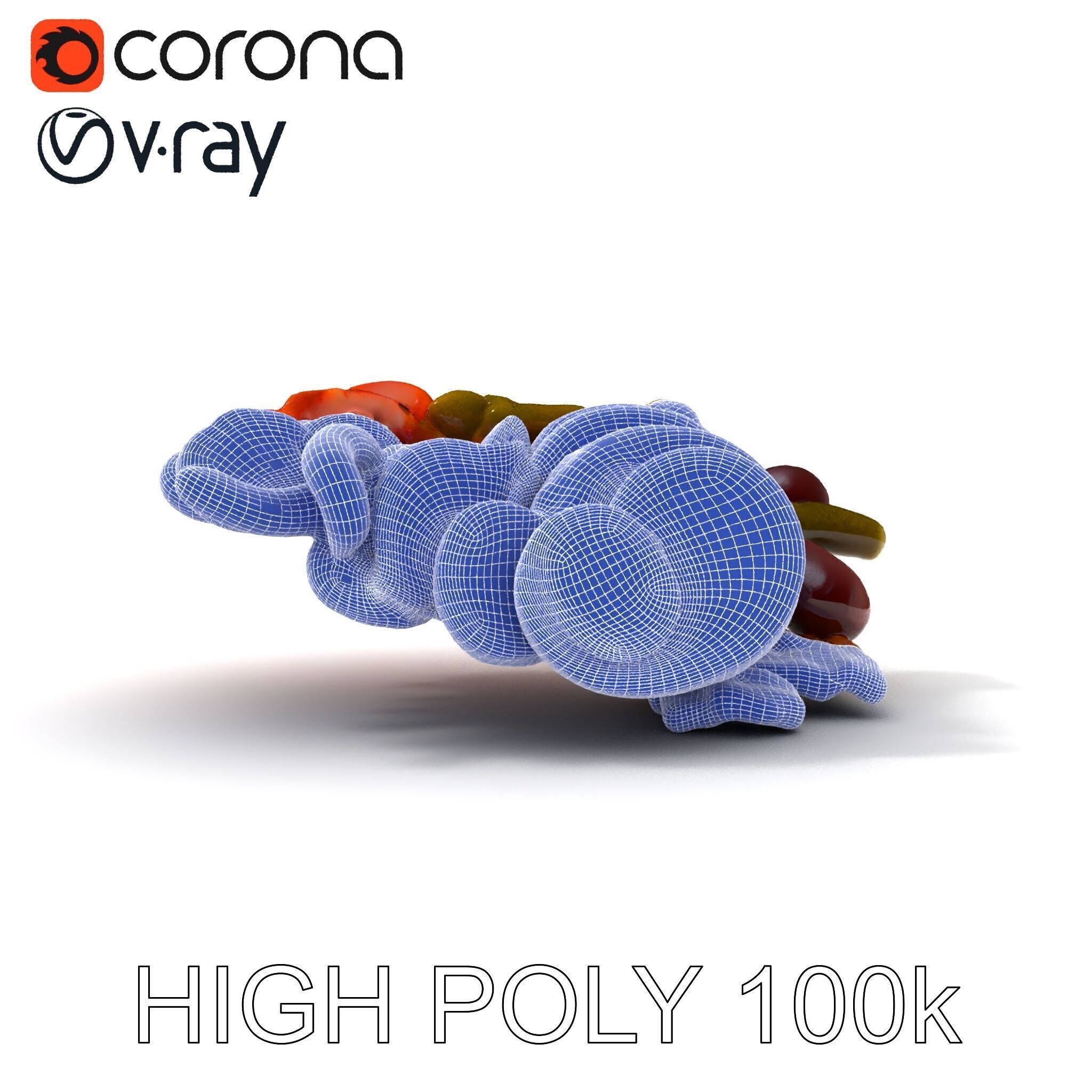 Charcuterie Platter D Model Pack Low-poly 3D model_35