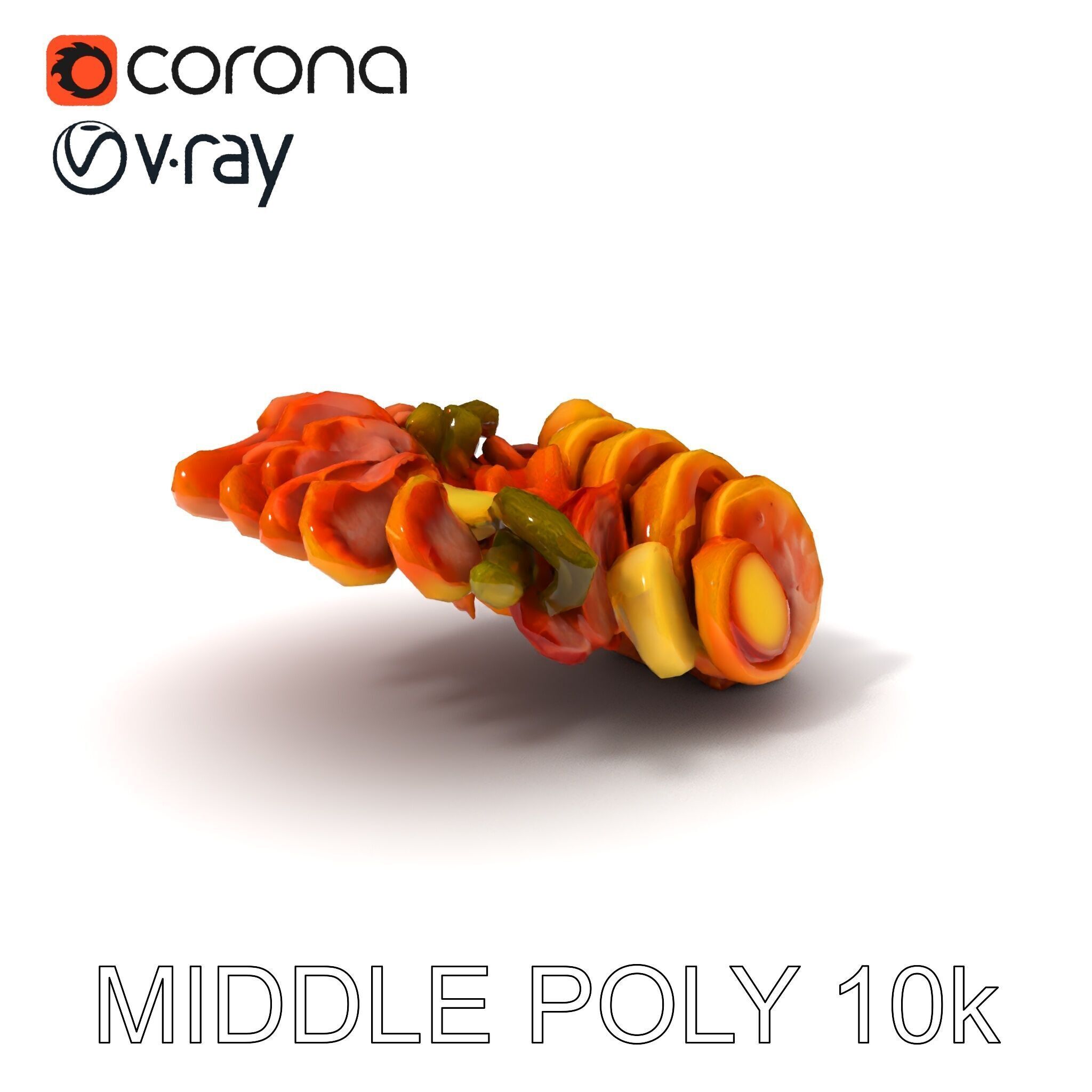 Charcuterie Platter D Model Pack Low-poly 3D model_20