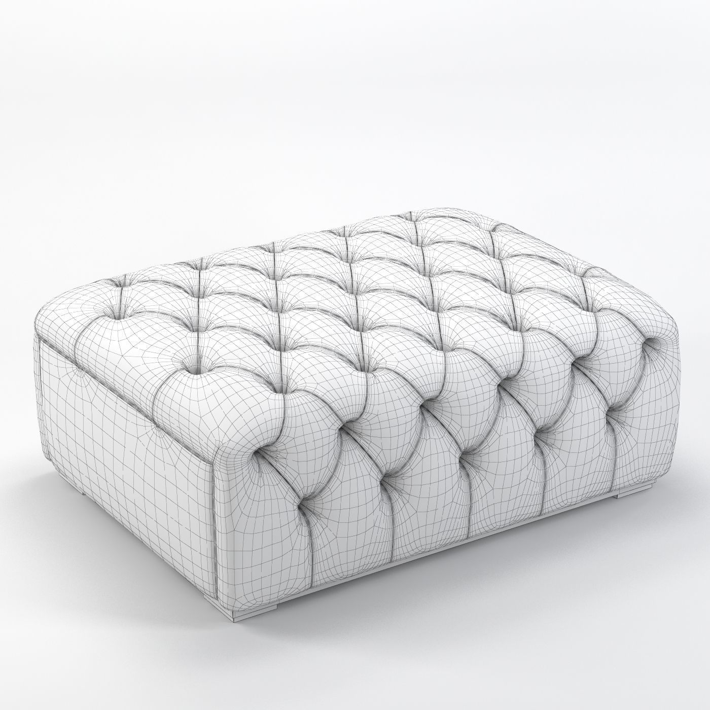 Chester Tufted Ottoman 3D model_4