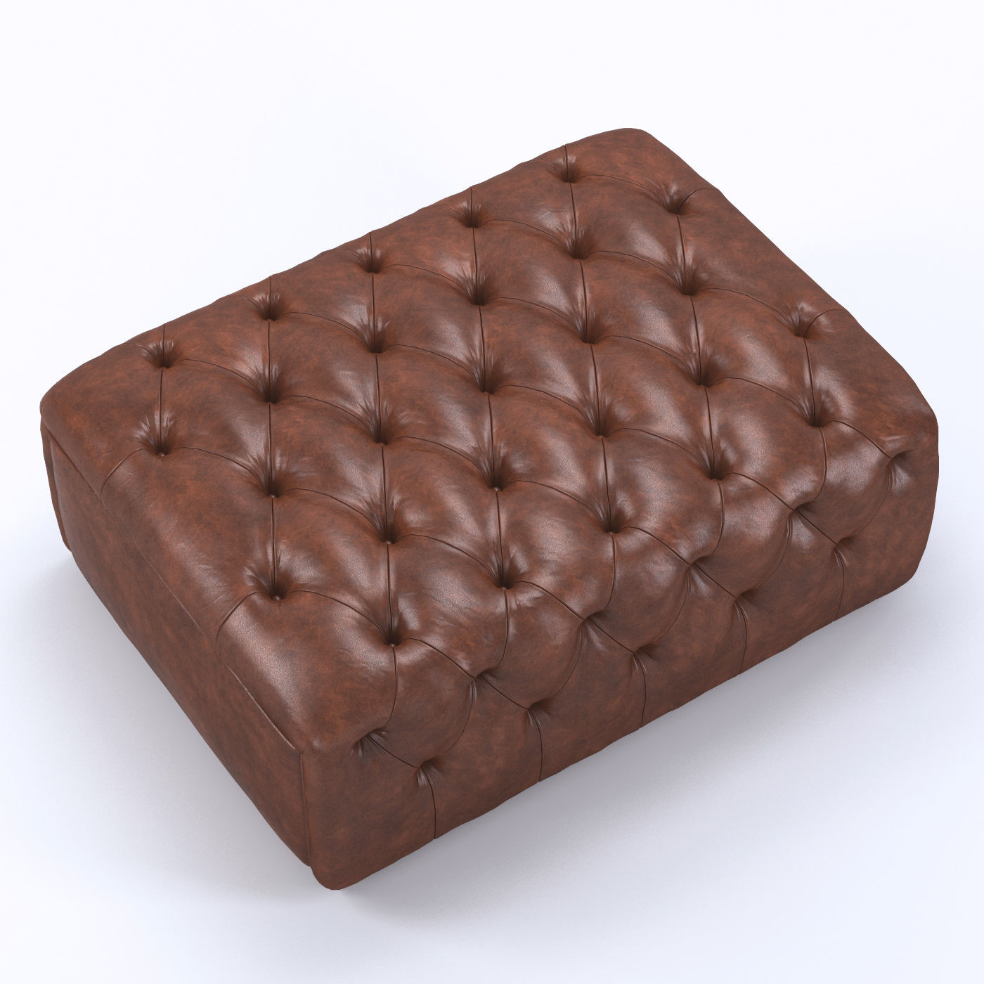 Chester Tufted Ottoman 3D model_2