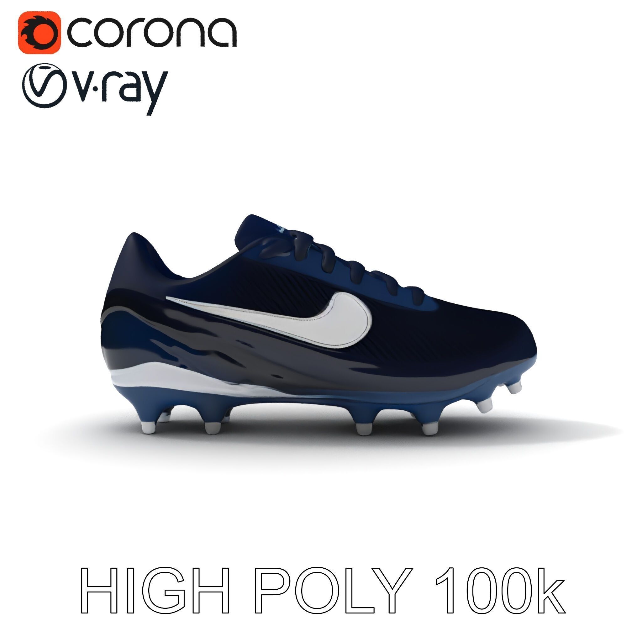 Football Shoe Model Pack Low-poly 3D model_10