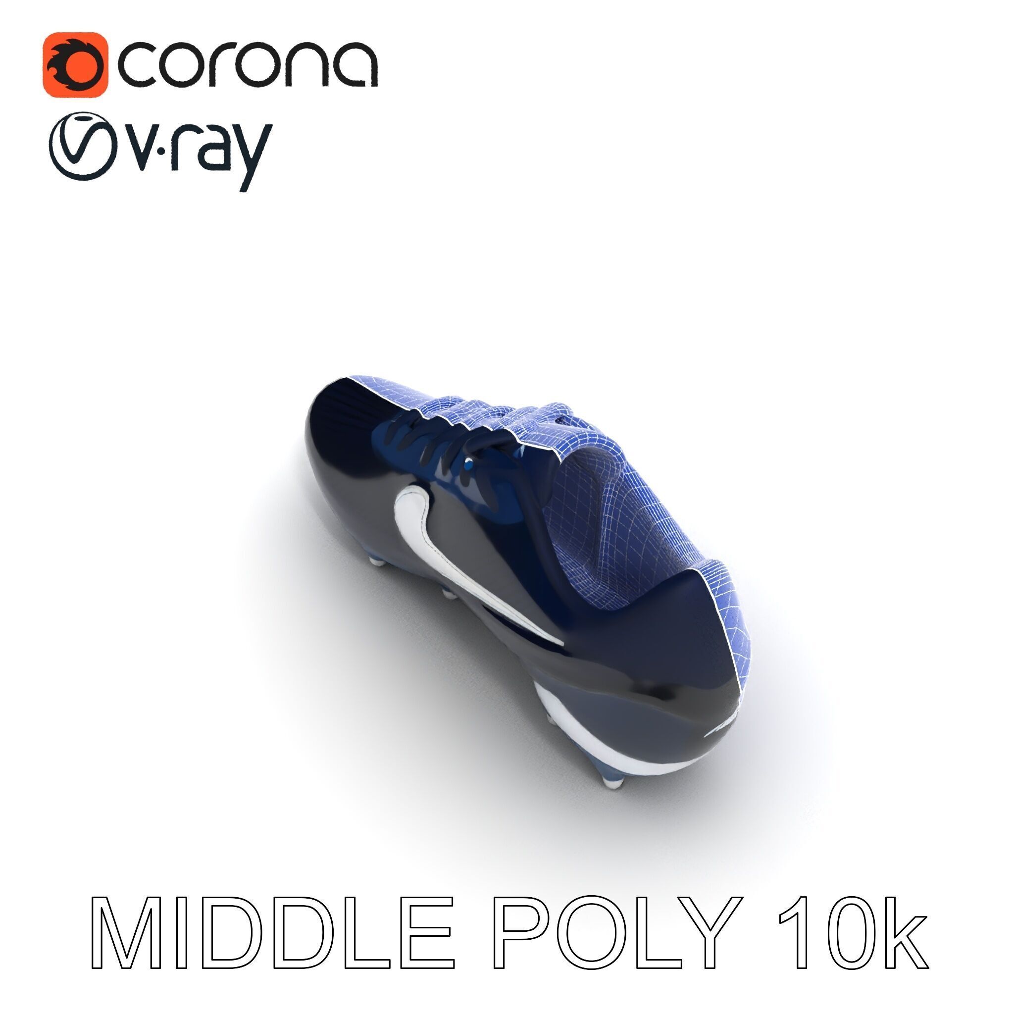 Football Shoe Model Pack Low-poly 3D model_31