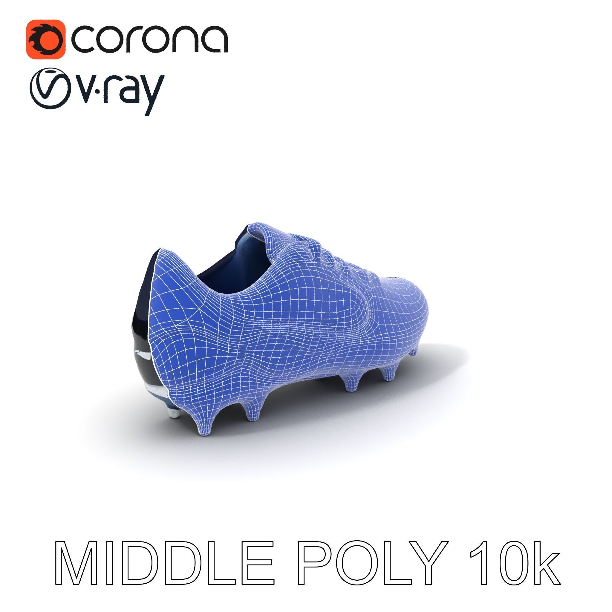 Football Shoe Model Pack Low-poly 3D model_14