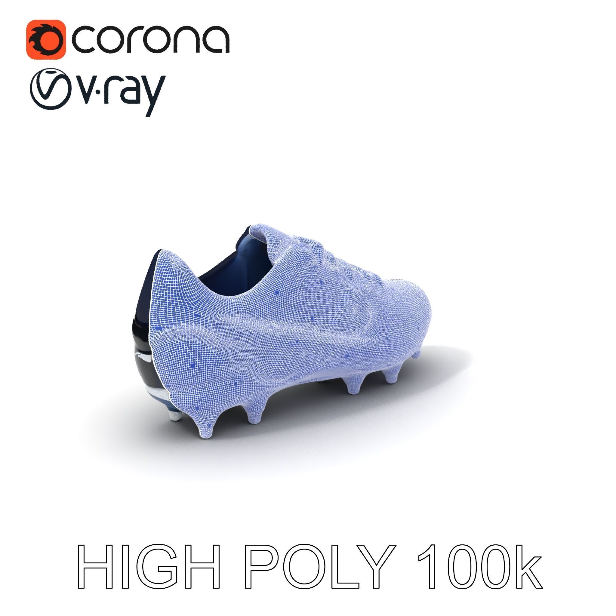 Football Shoe Model Pack Low-poly 3D model_4