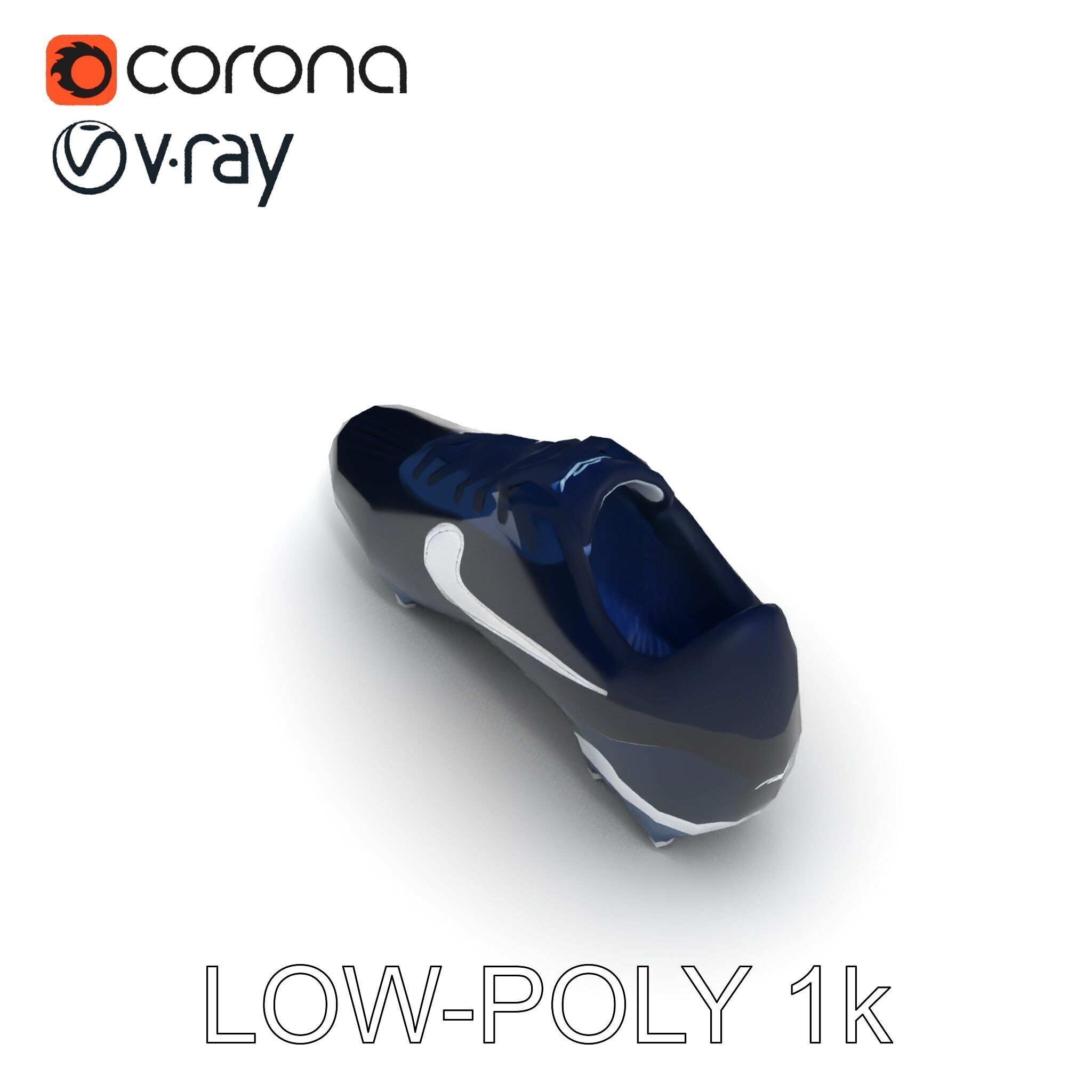 Football Shoe Model Pack Low-poly 3D model_9