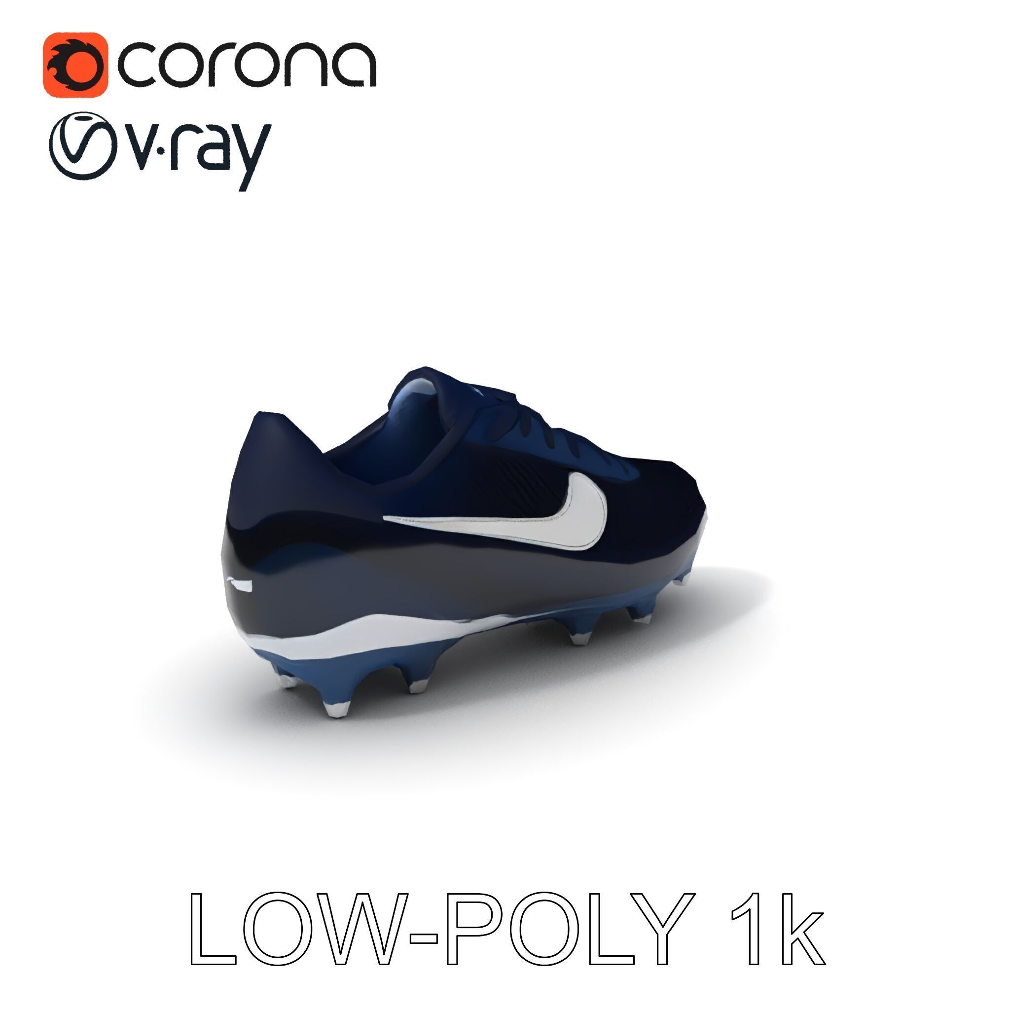 Football Shoe Model Pack Low-poly 3D model_18