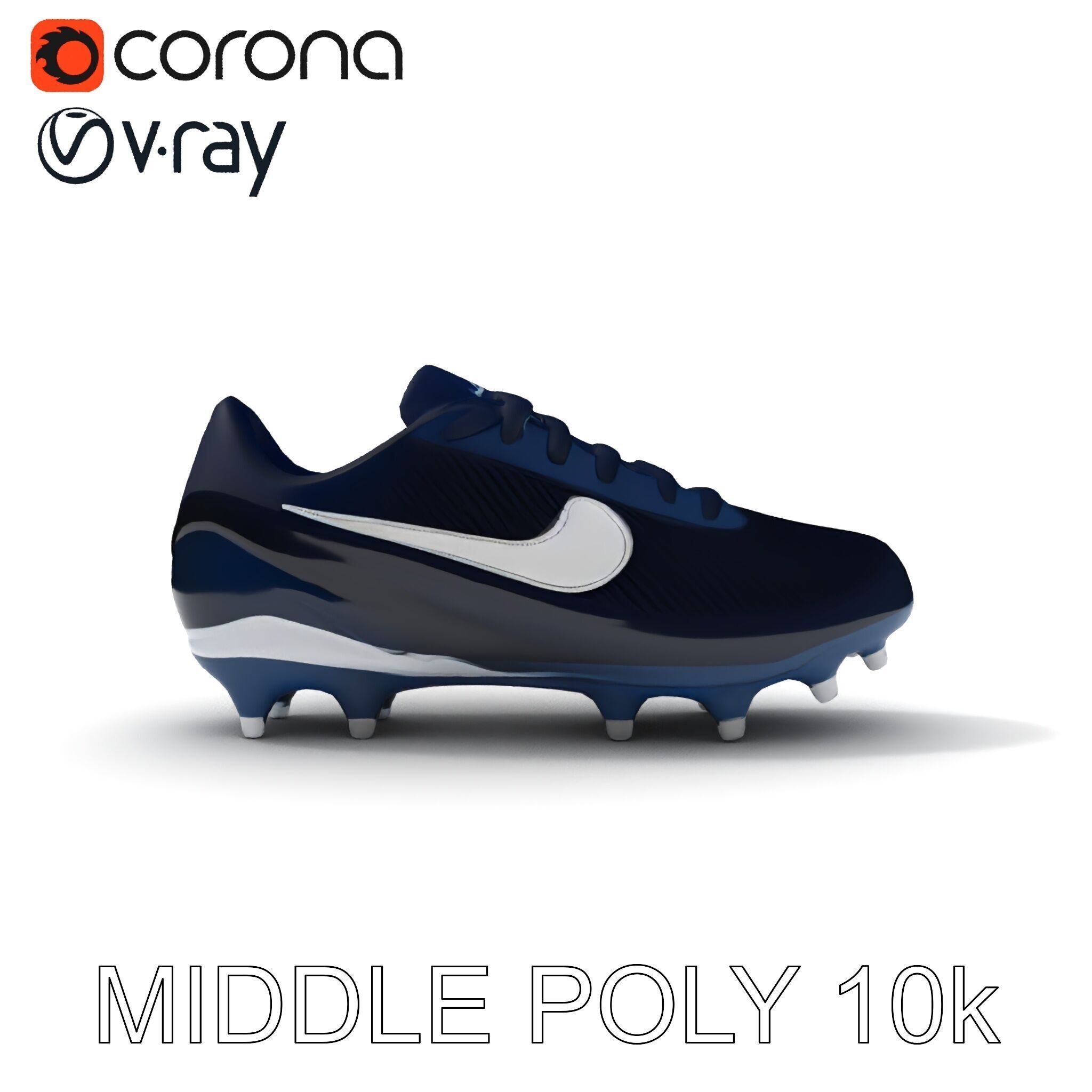 Football Shoe Model Pack Low-poly 3D model_17