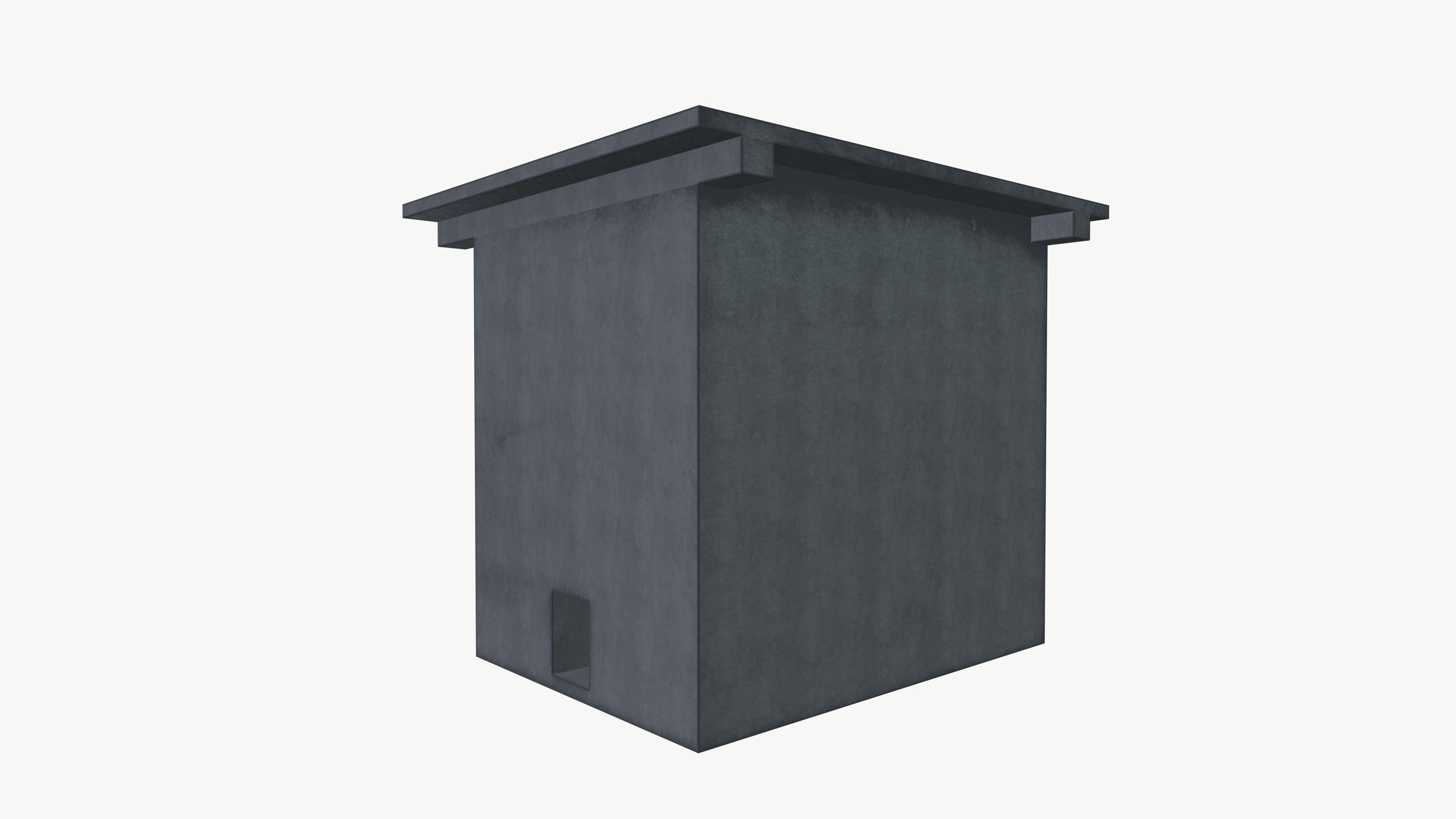 Concrete Room 3D model_4