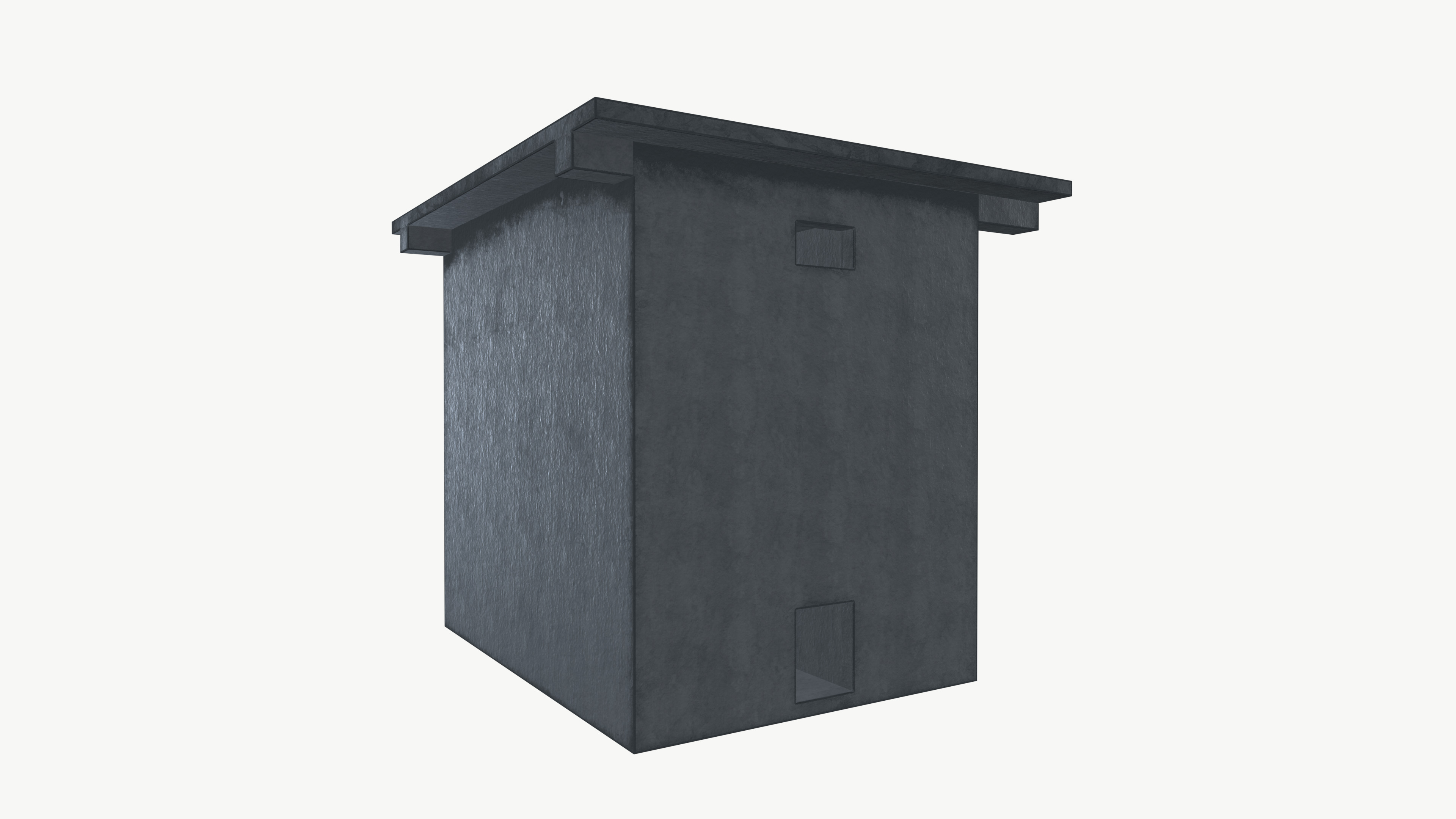 Concrete Room 3D model_3