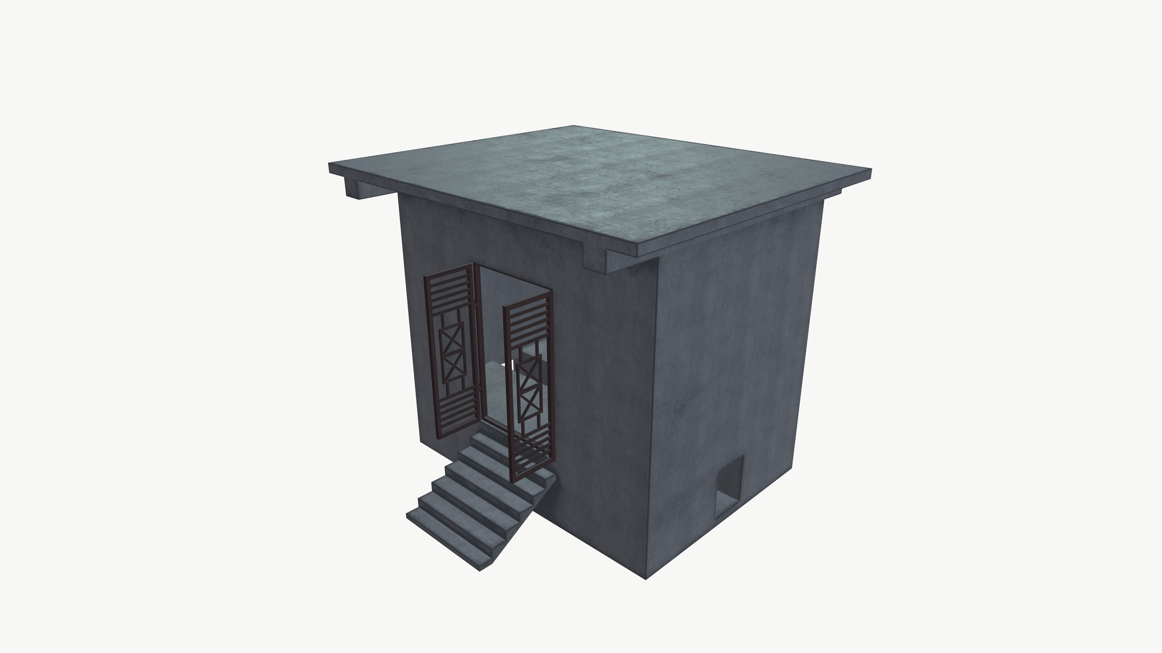 Concrete Room 3D model_6