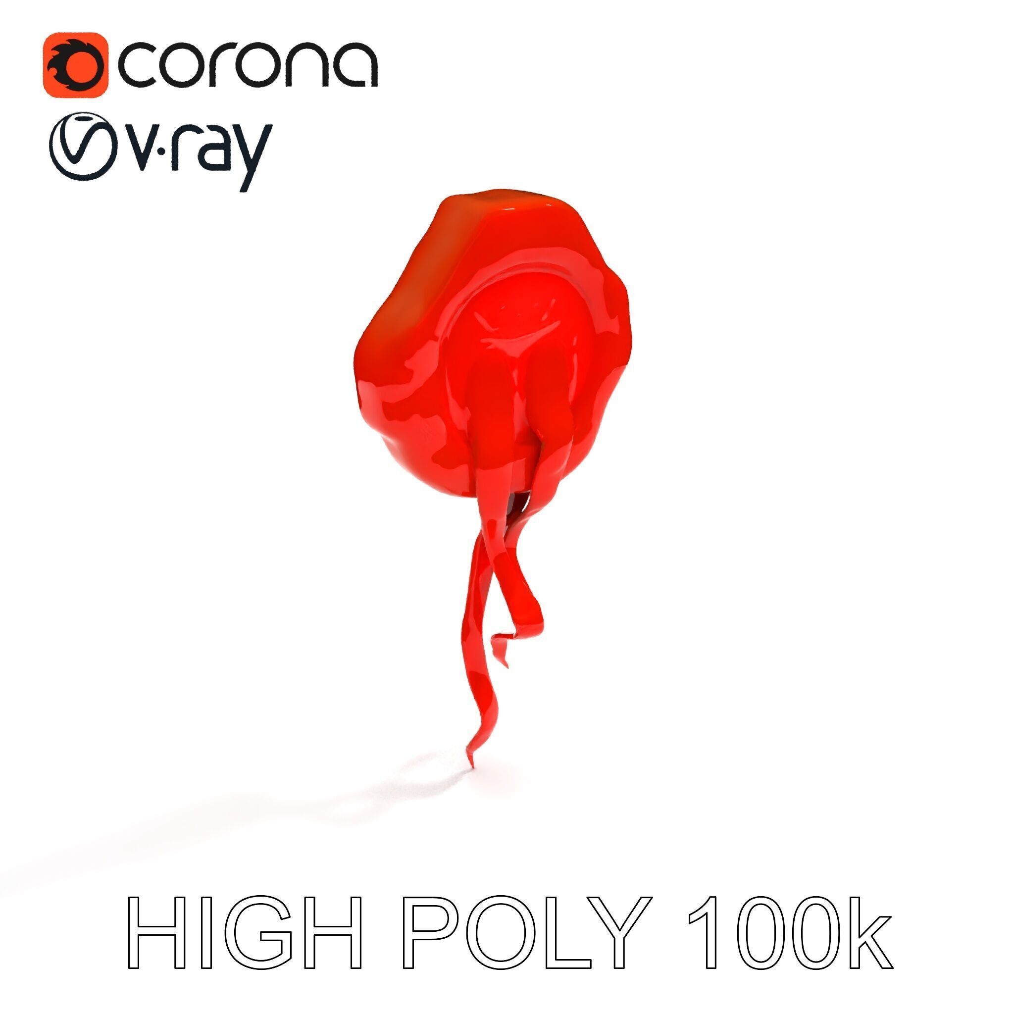 Antique Wax Seal and Parchment Model Pack Low-poly 3D model_30