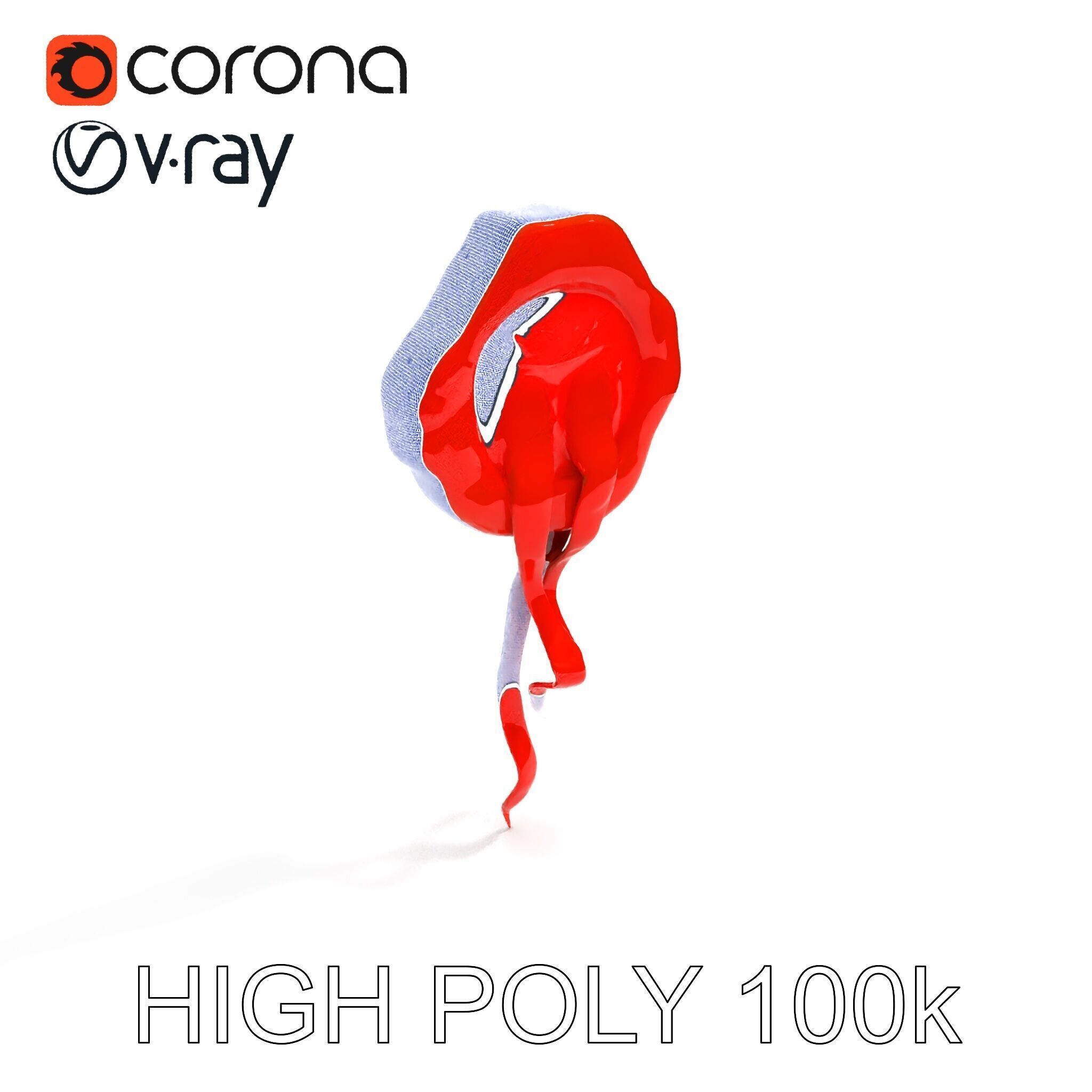 Antique Wax Seal and Parchment Model Pack Low-poly 3D model_8