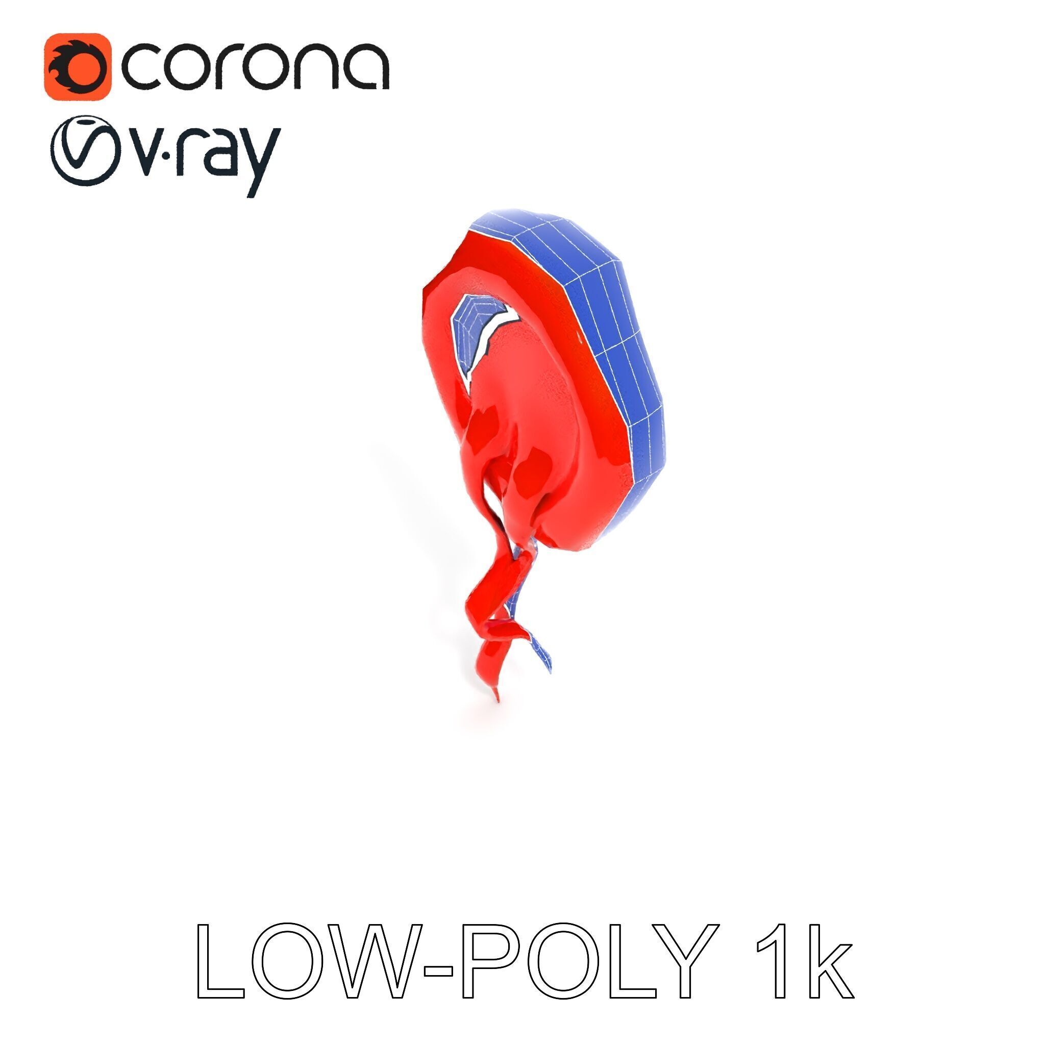 Antique Wax Seal and Parchment Model Pack Low-poly 3D model_35