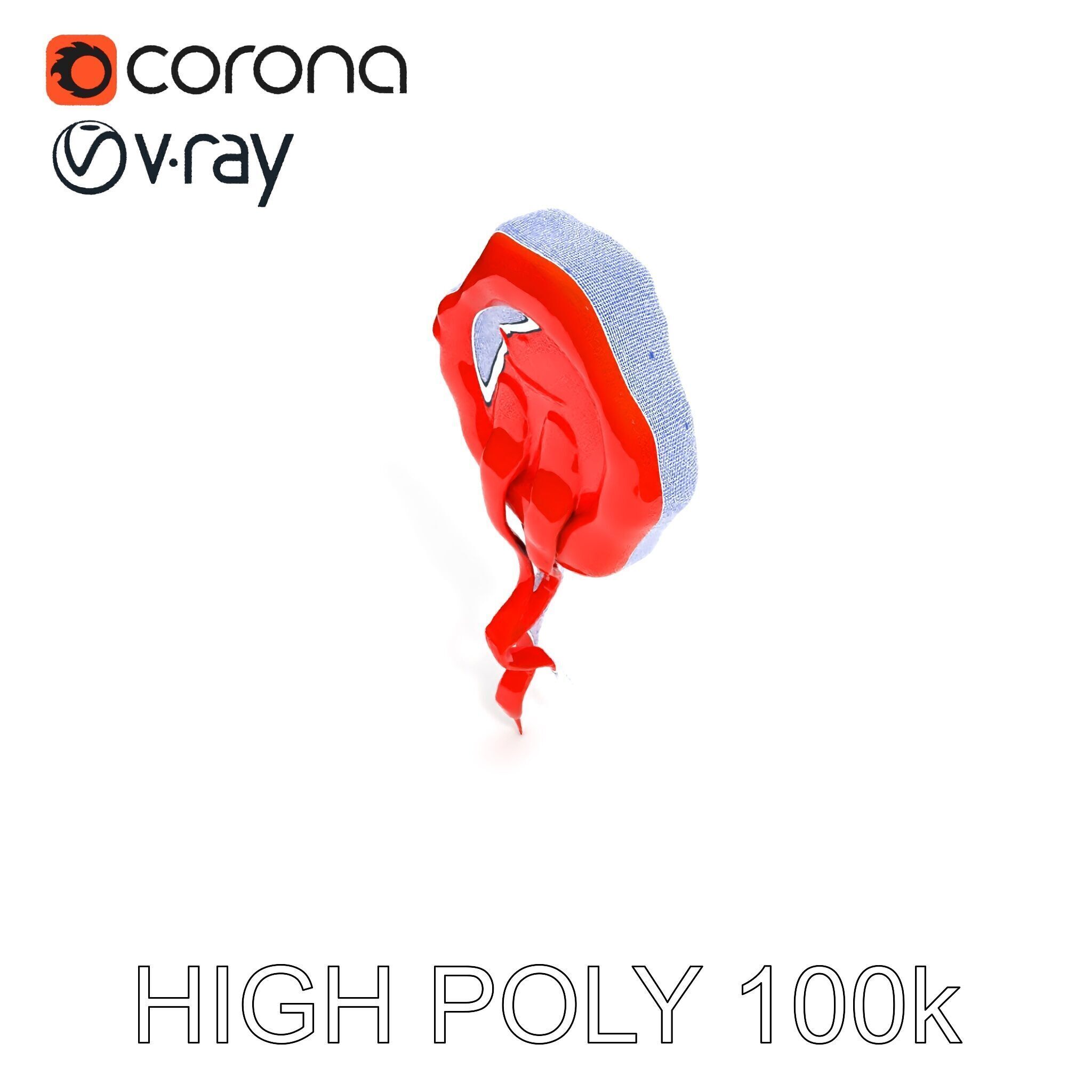 Antique Wax Seal and Parchment Model Pack Low-poly 3D model_24