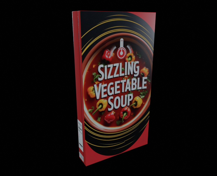 Instant soup-Minestrone Instant Soup-GAME READY PBR  Low-poly 3D model_8