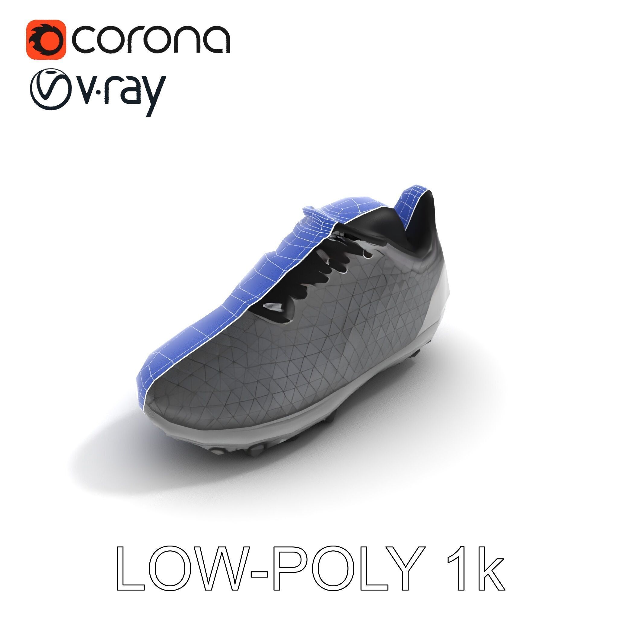 Soccer Shoe Model Pack with Advanced Textures Low-poly 3D model_21