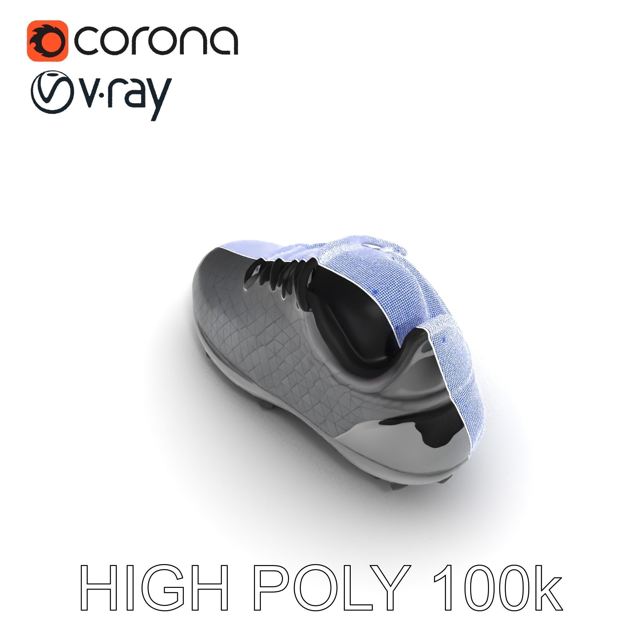 Soccer Shoe Model Pack with Advanced Textures Low-poly 3D model_35