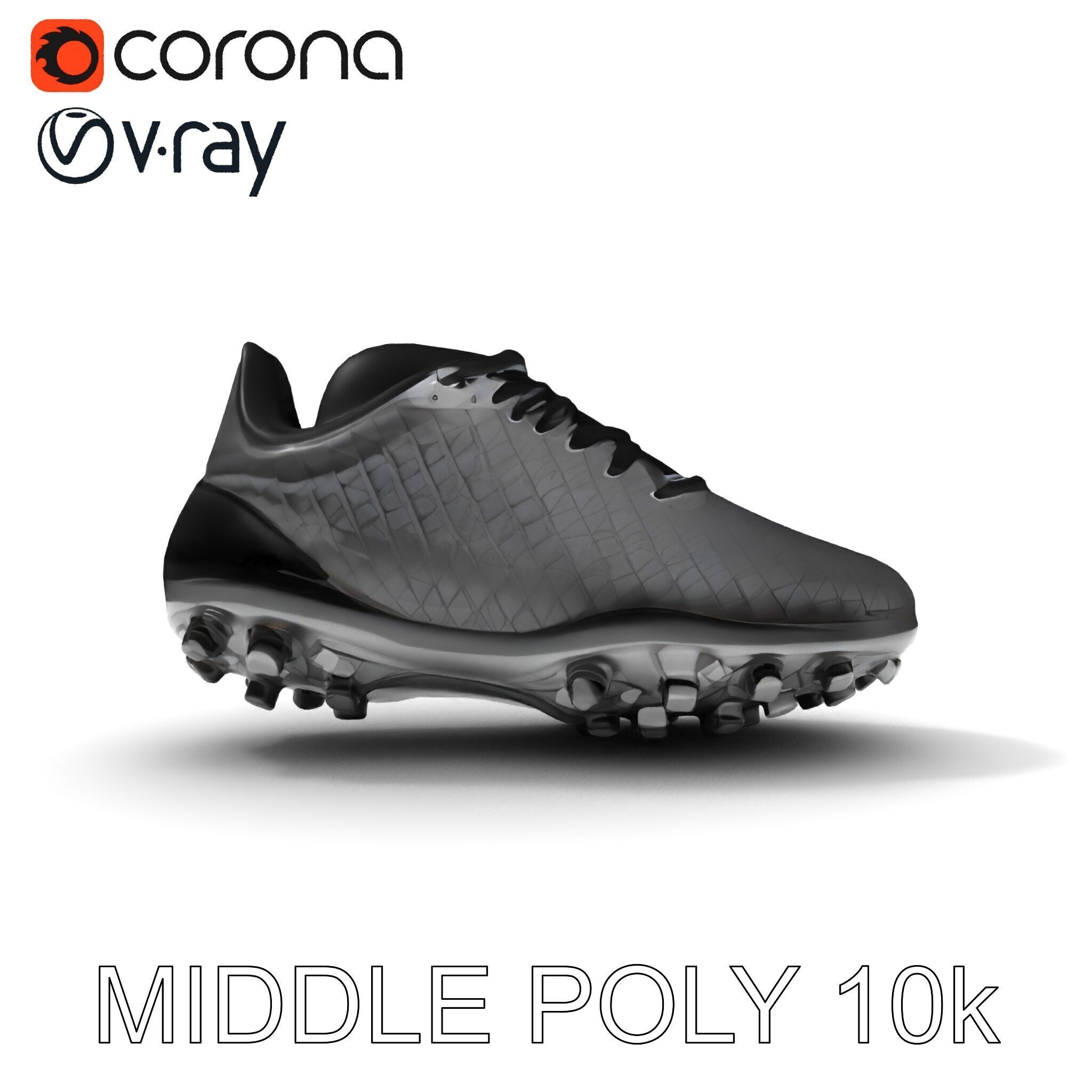 Soccer Shoe Model Pack with Advanced Textures Low-poly 3D model_9
