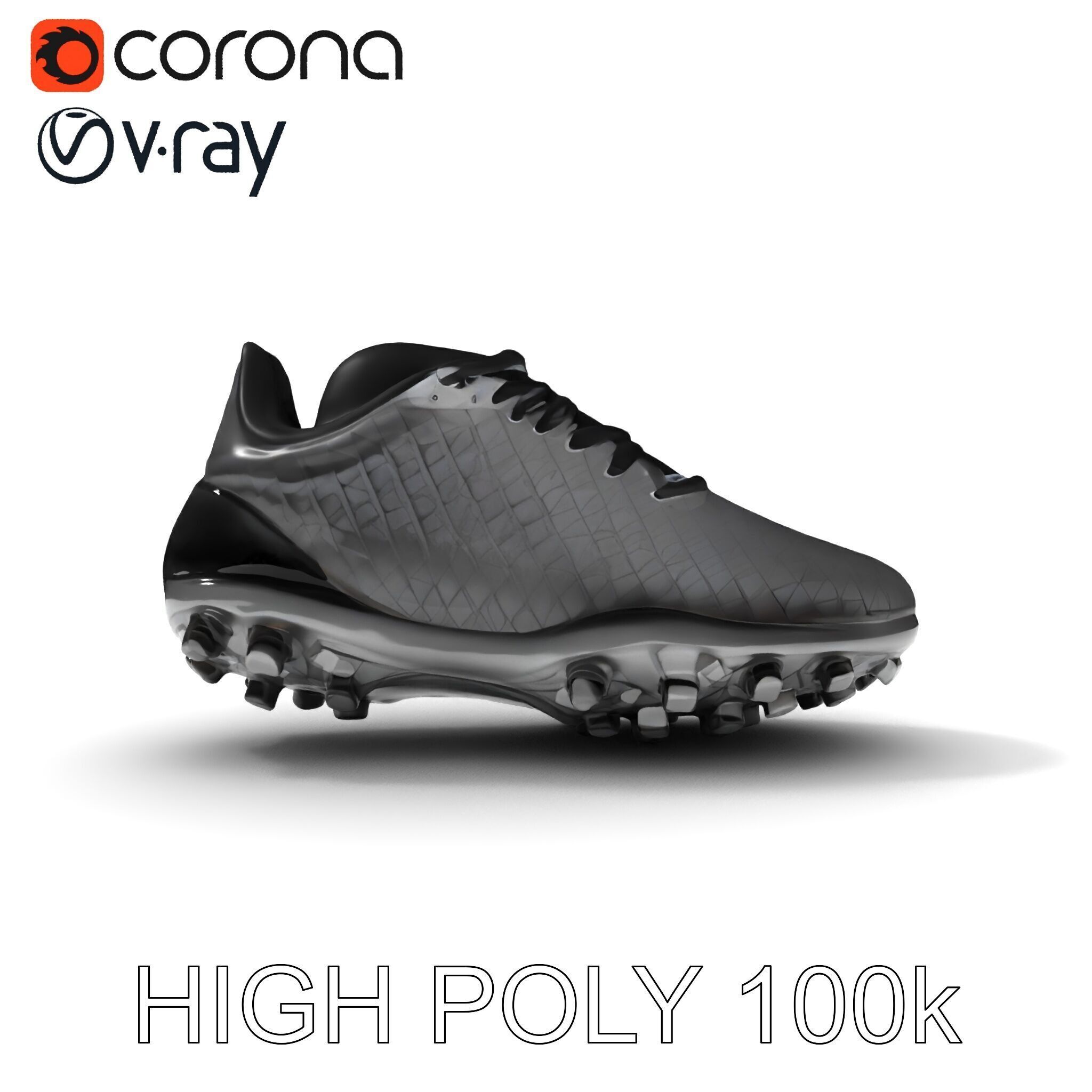 Soccer Shoe Model Pack with Advanced Textures Low-poly 3D model_16
