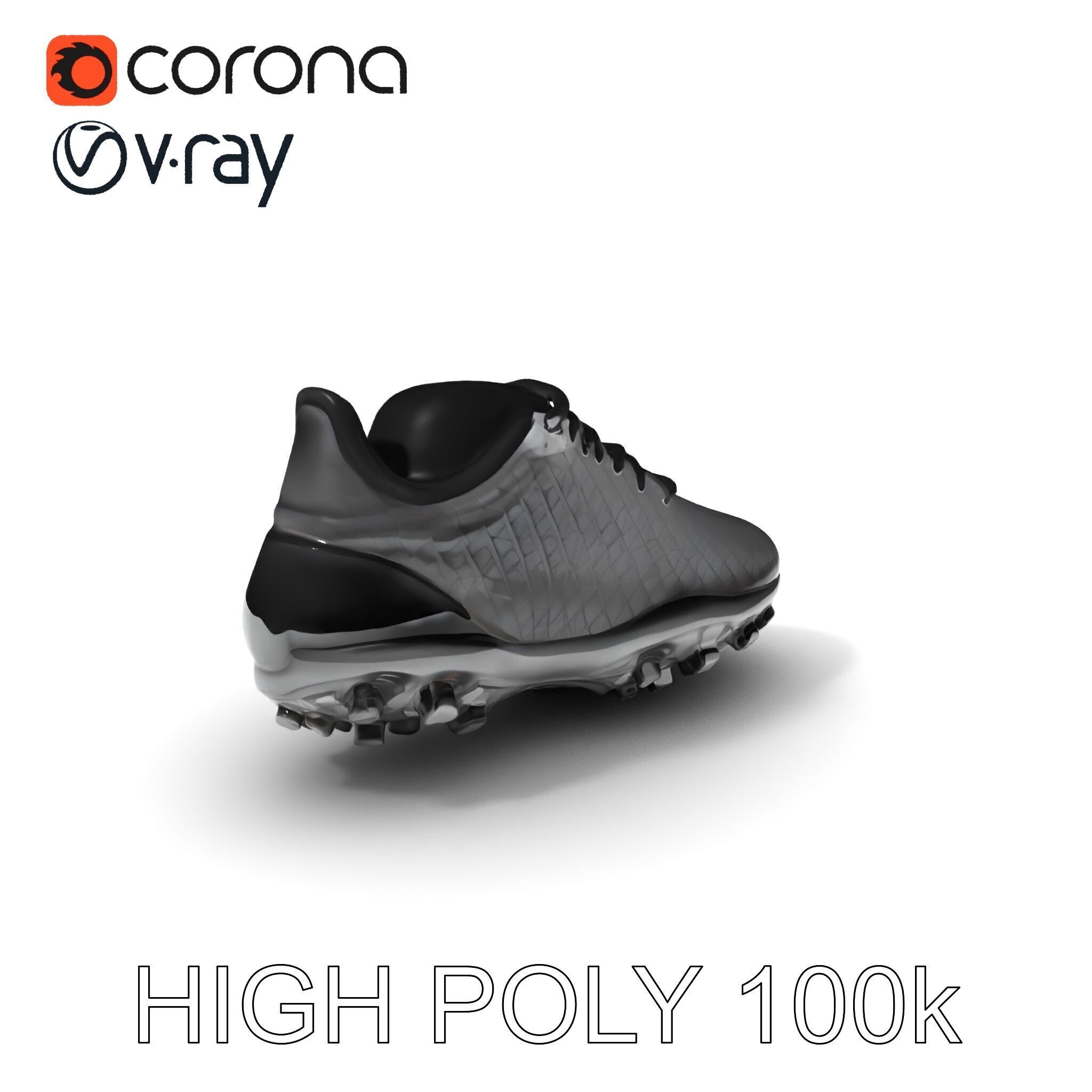 Soccer Shoe Model Pack with Advanced Textures Low-poly 3D model_3