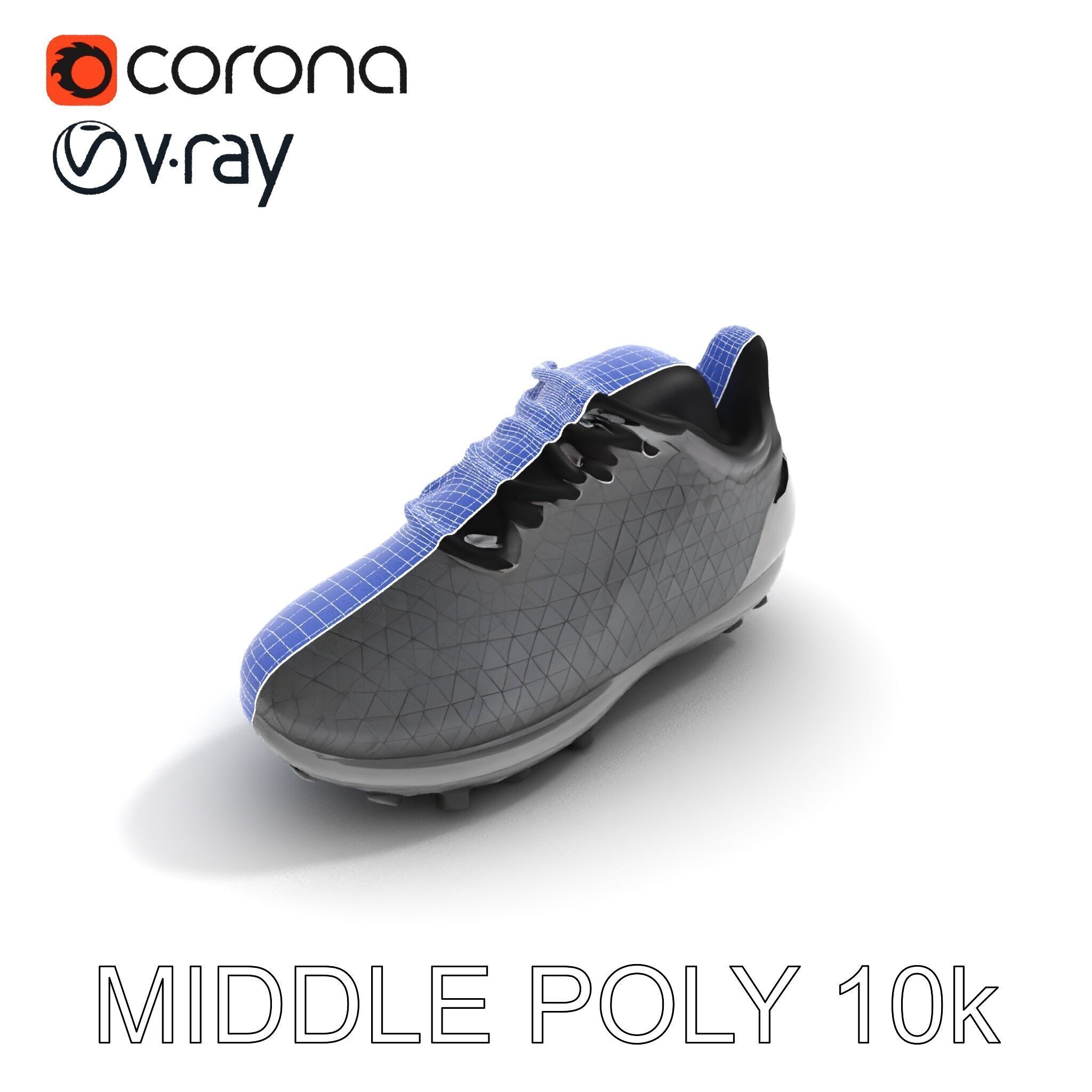 Soccer Shoe Model Pack with Advanced Textures Low-poly 3D model_6