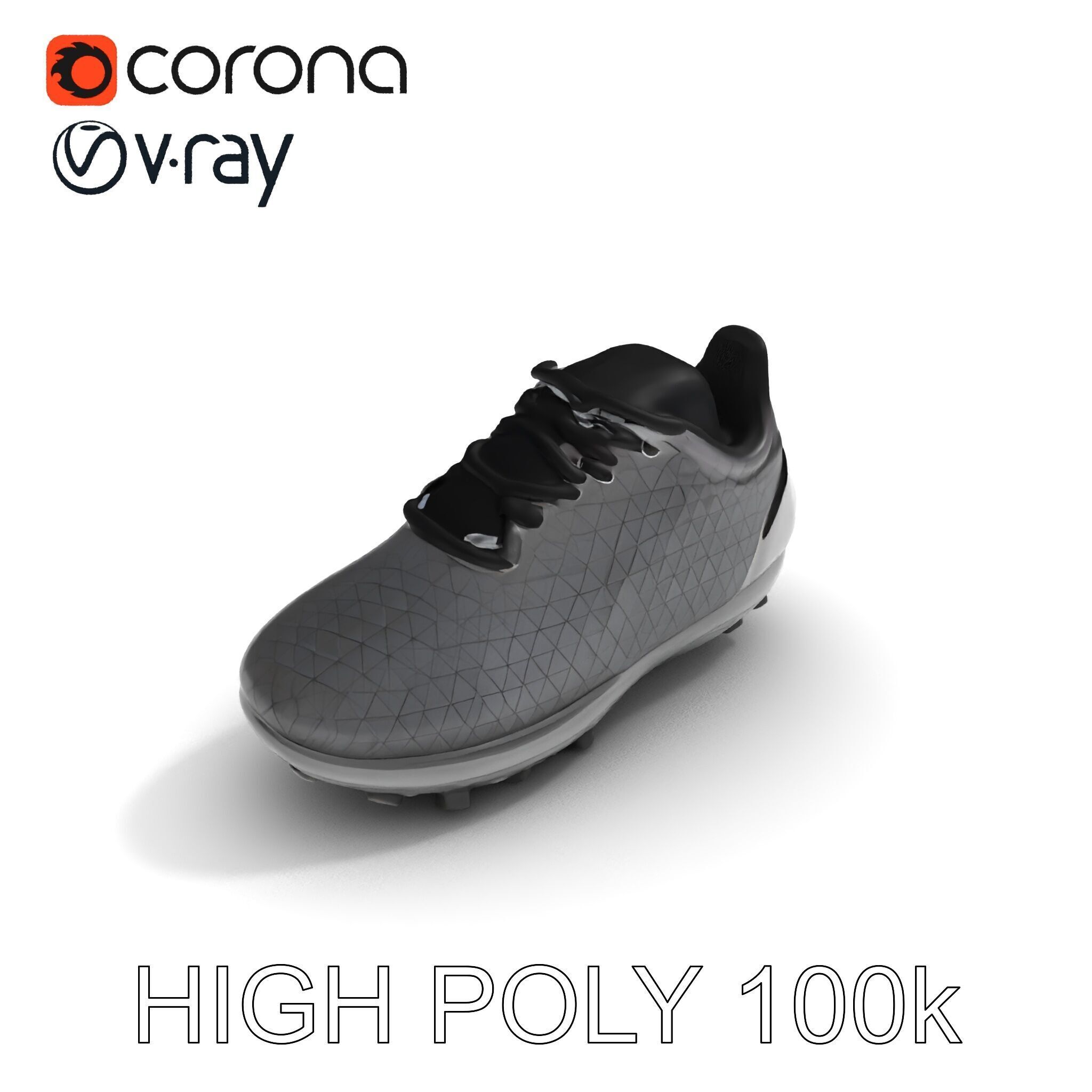 Soccer Shoe Model Pack with Advanced Textures Low-poly 3D model_32