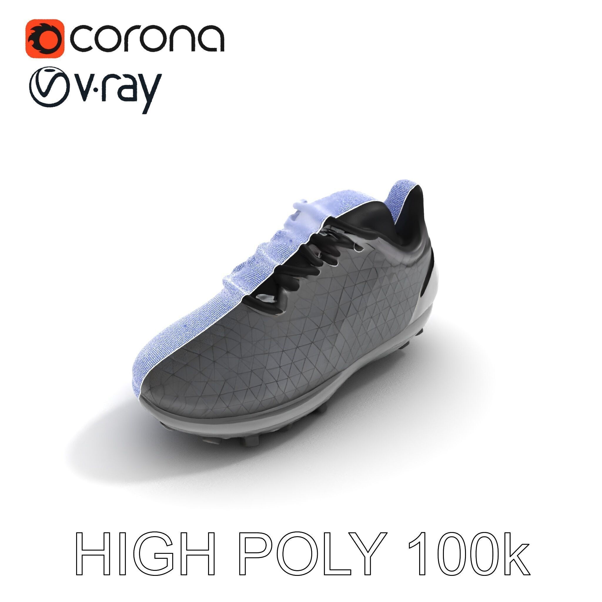 Soccer Shoe Model Pack with Advanced Textures Low-poly 3D model_29