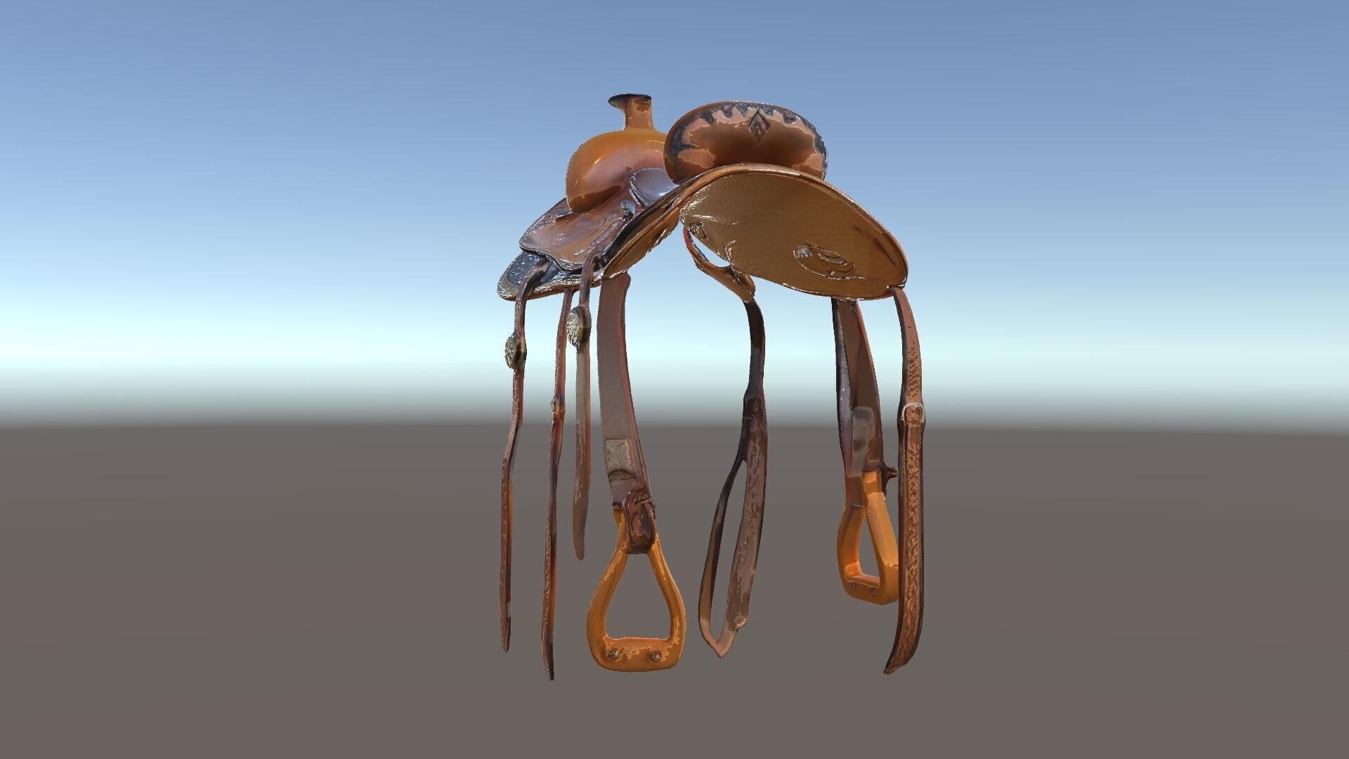 Western Saddle Model Pack for D Rendering and Games Low-poly 3D model_5