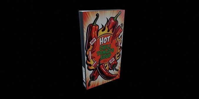 Instant soup-Minestrone Instant Soup-GAME READY PBR  Low-poly 3D model