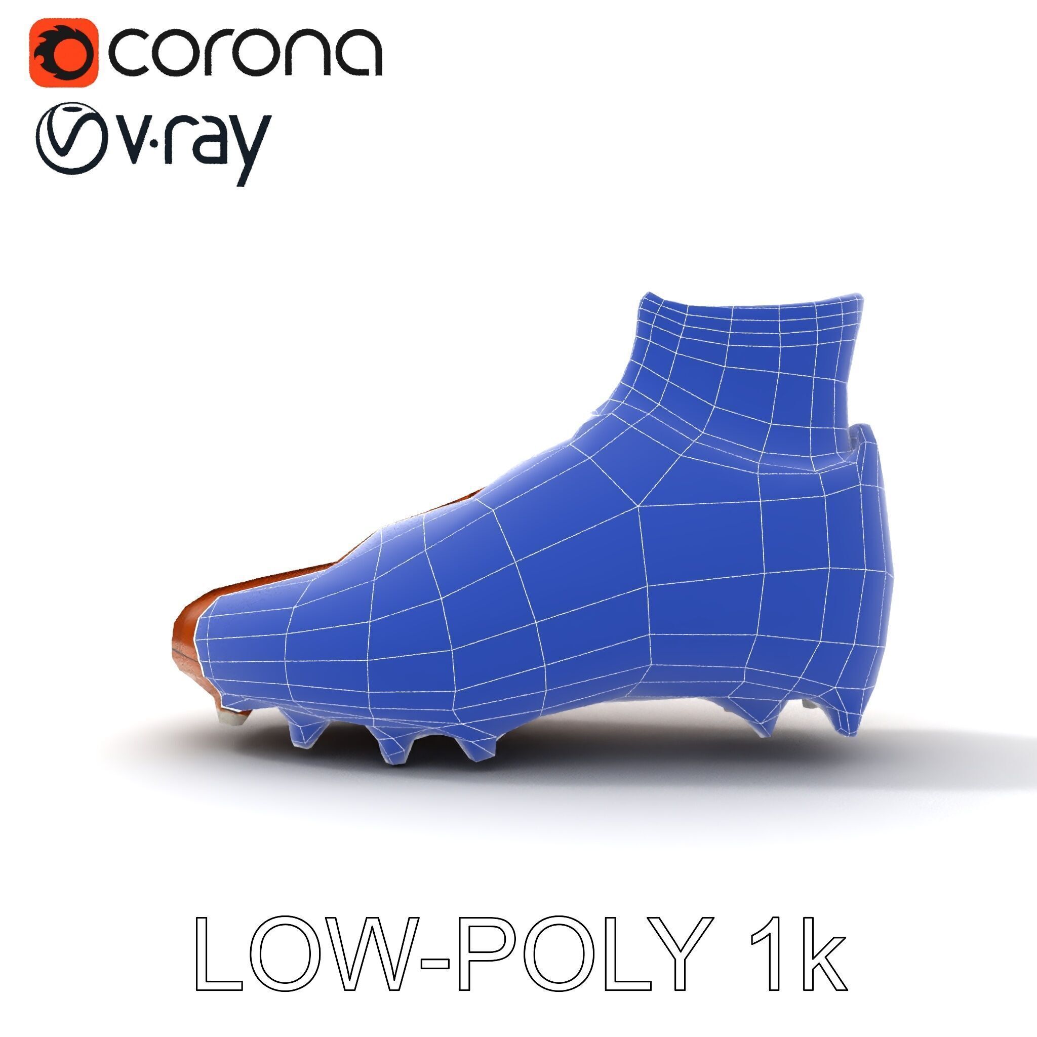 Soccer Cleat D Model Pack Low-poly 3D model_16