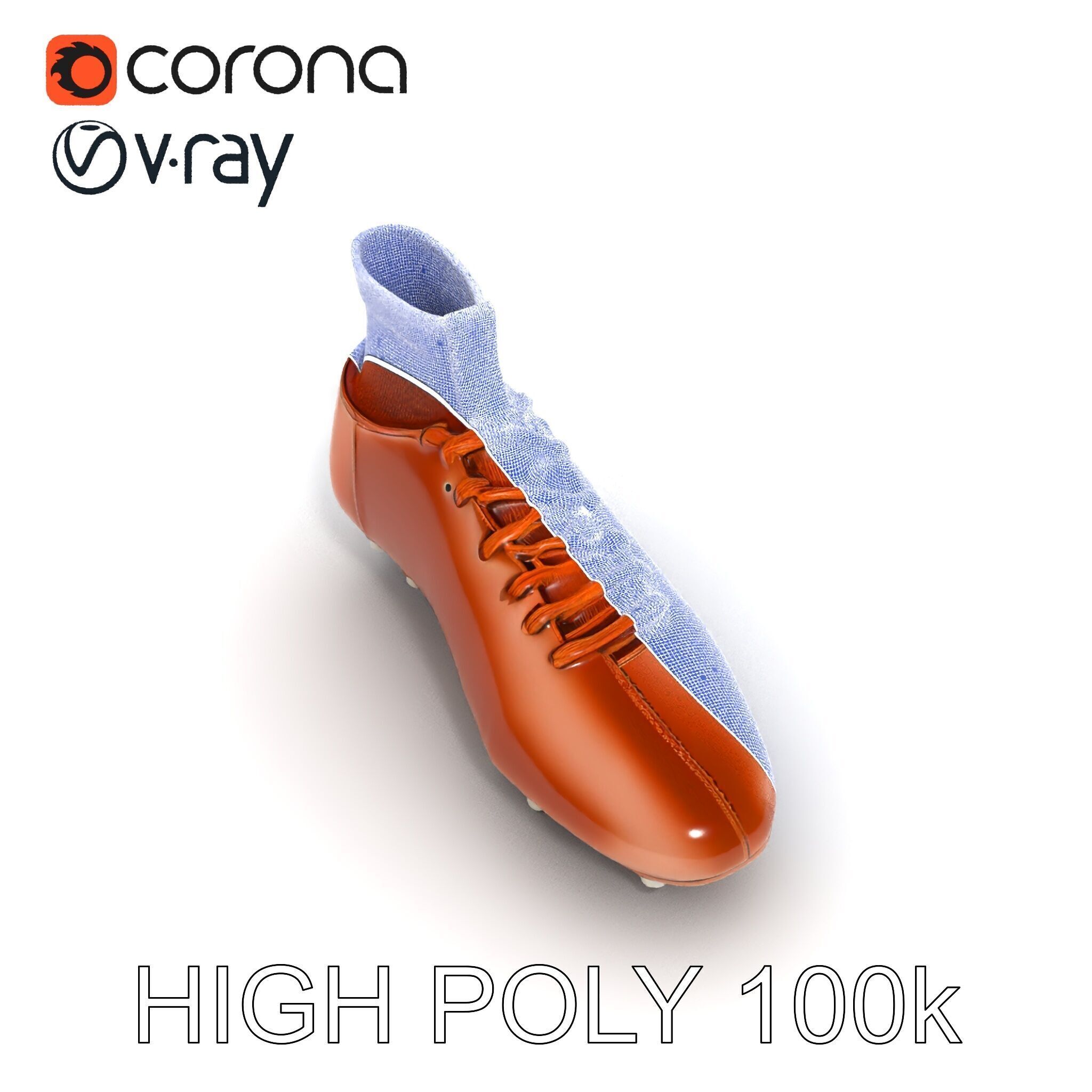 Soccer Cleat D Model Pack Low-poly 3D model_8