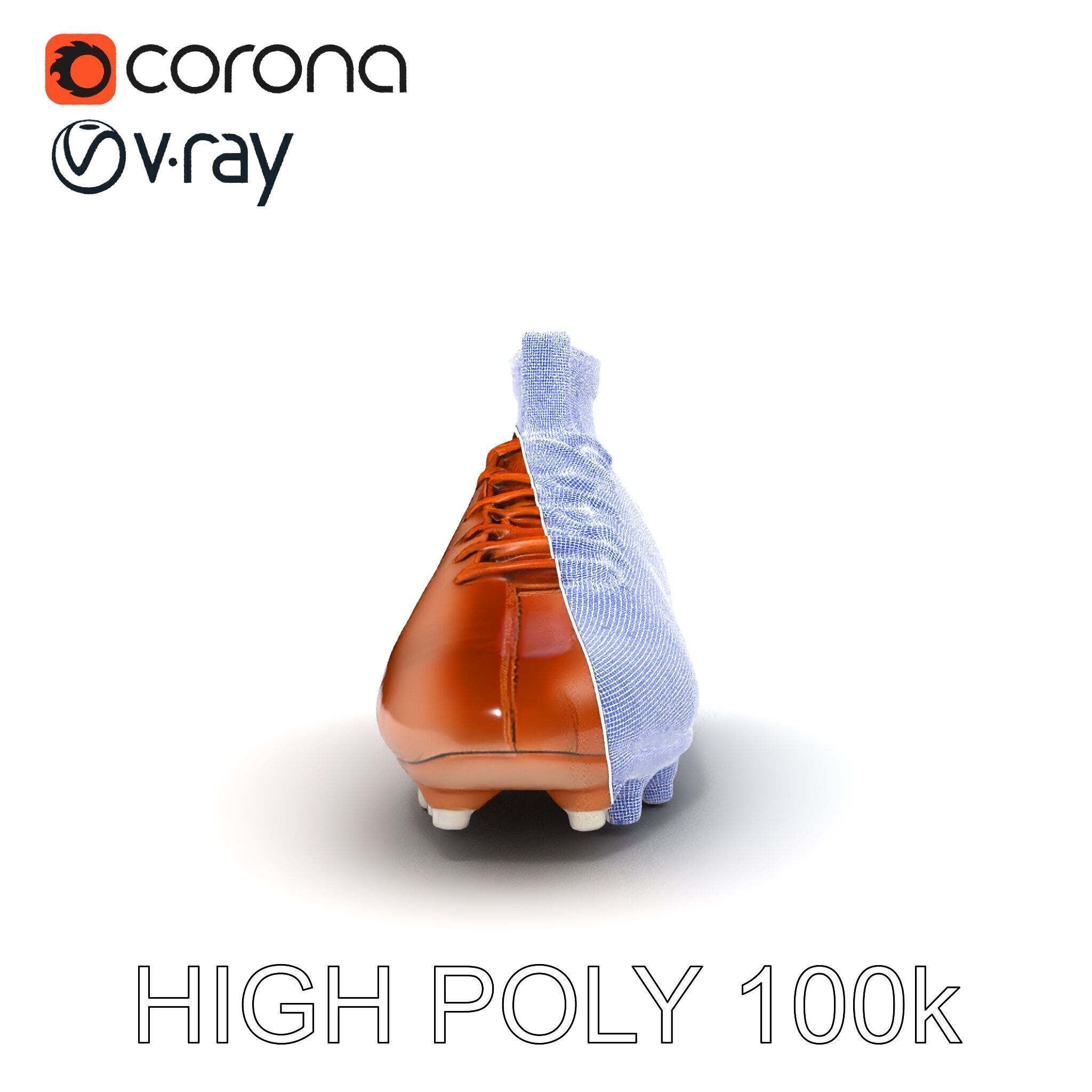 Soccer Cleat D Model Pack Low-poly 3D model_14