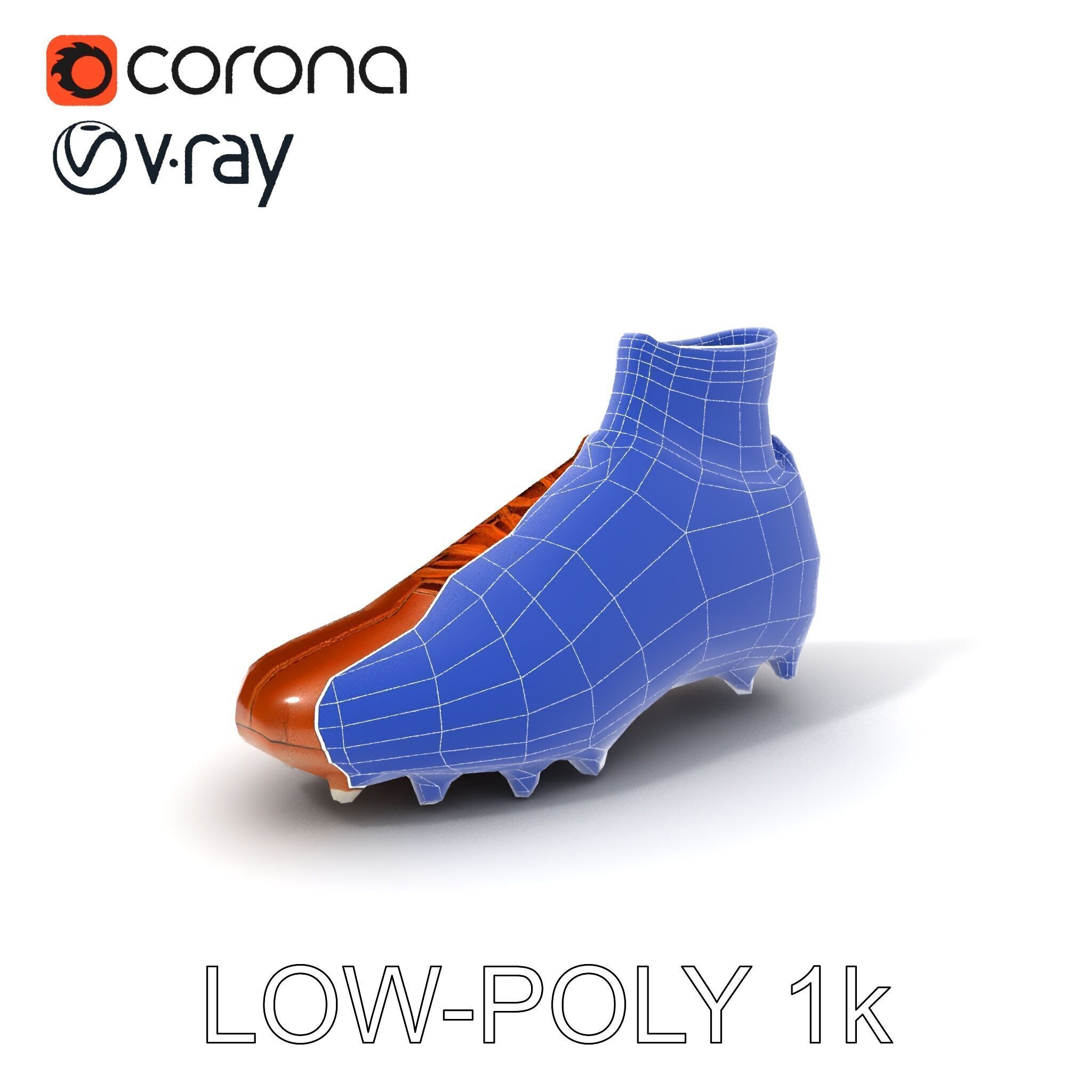 Soccer Cleat D Model Pack Low-poly 3D model_22