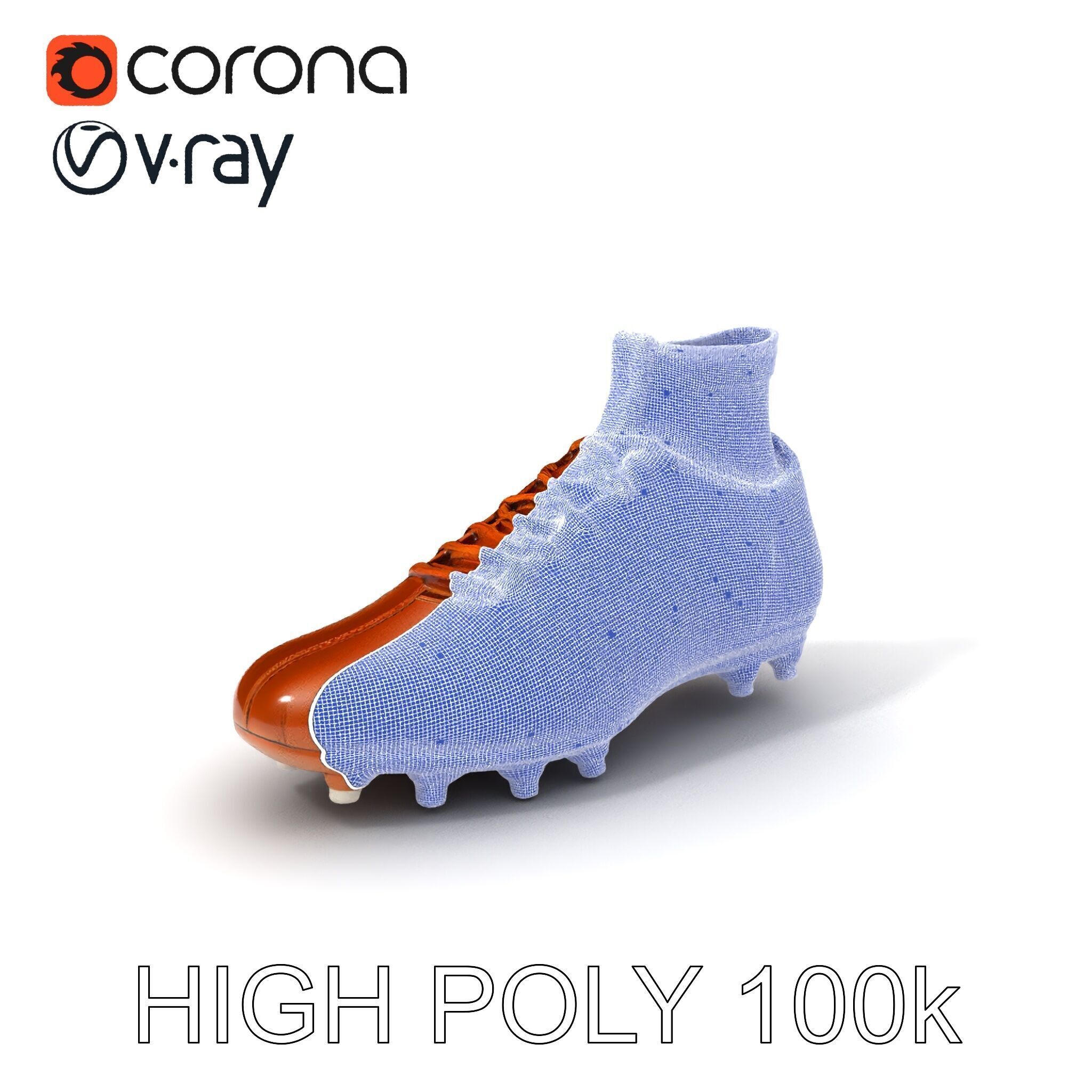 Soccer Cleat D Model Pack Low-poly 3D model_4