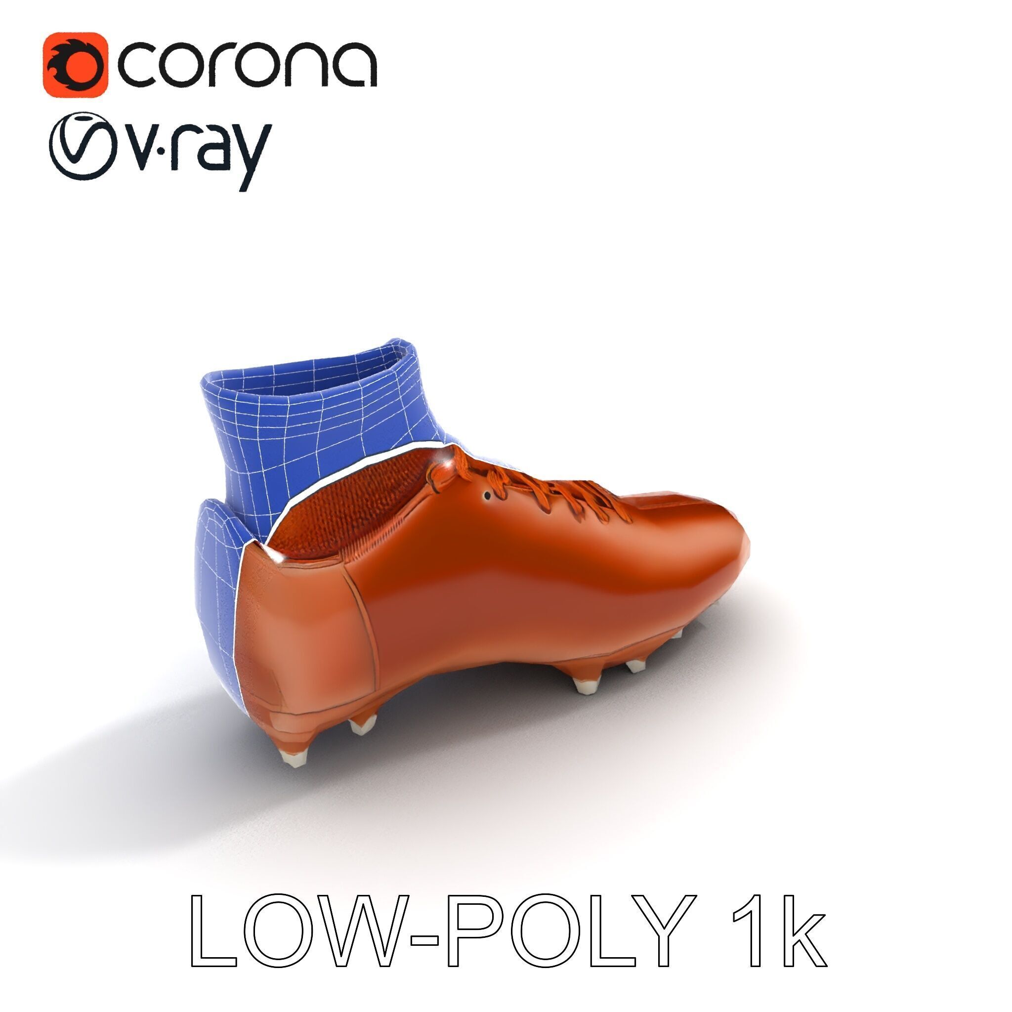 Soccer Cleat D Model Pack Low-poly 3D model_10